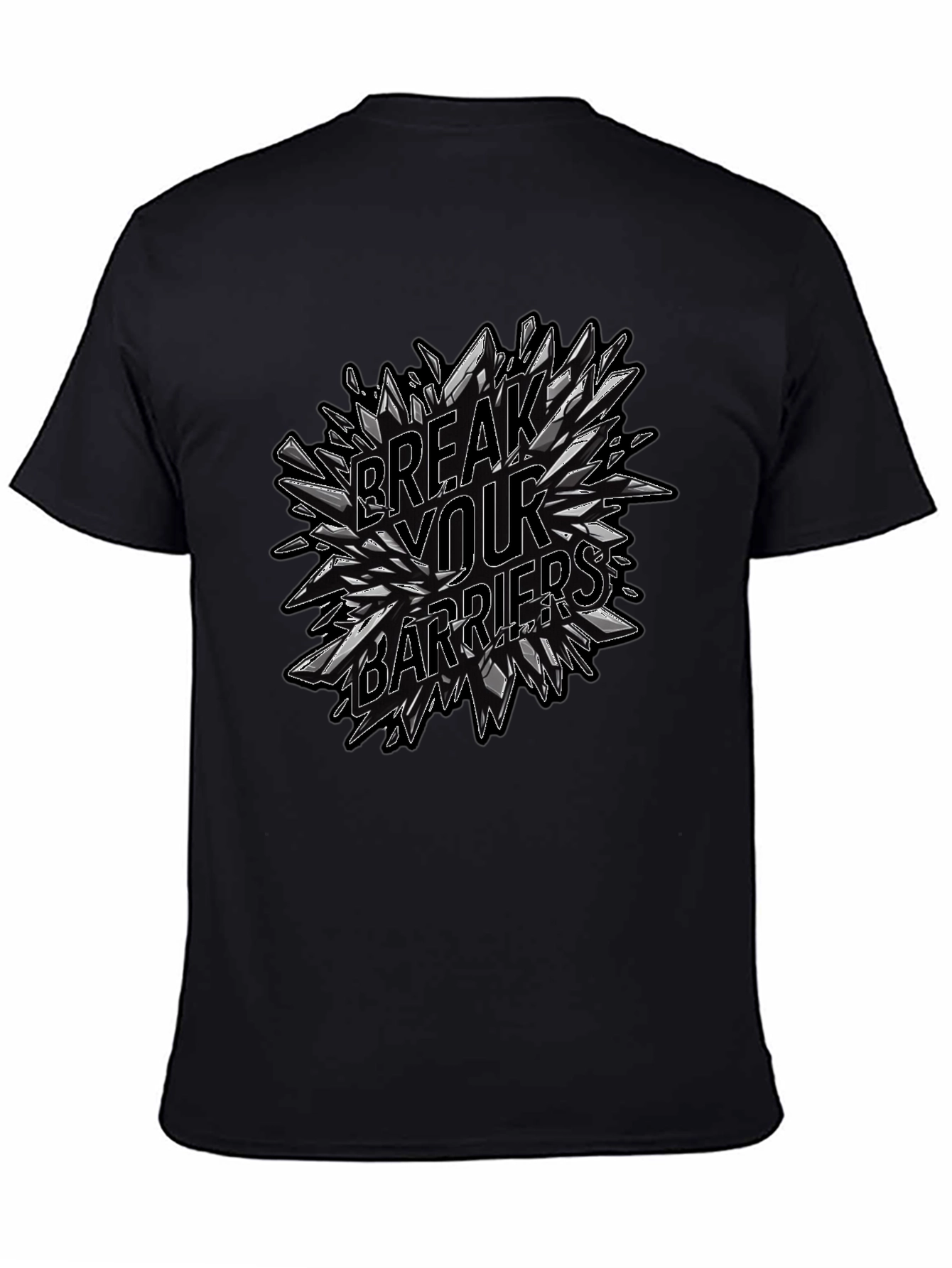 Break Your Barriers Graphic Black Tee