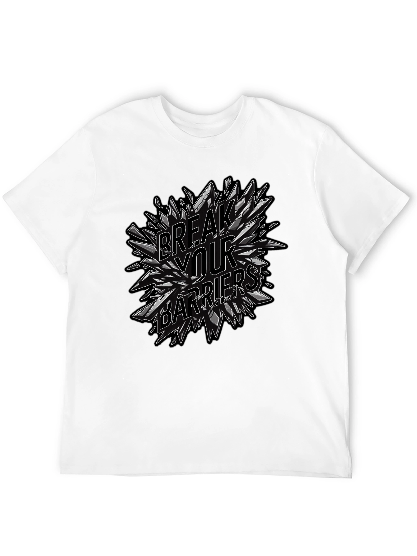 Break Your Barriers Graphic Black Tee