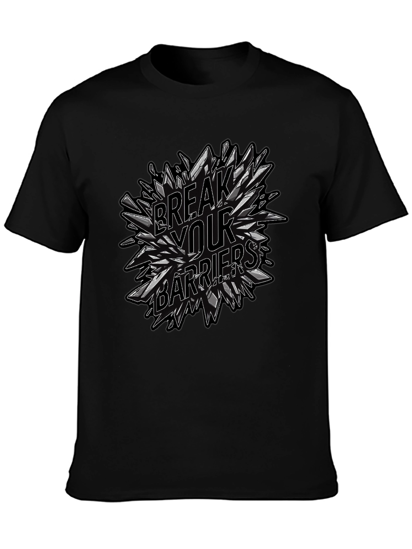 Break Your Barriers Graphic Black Tee