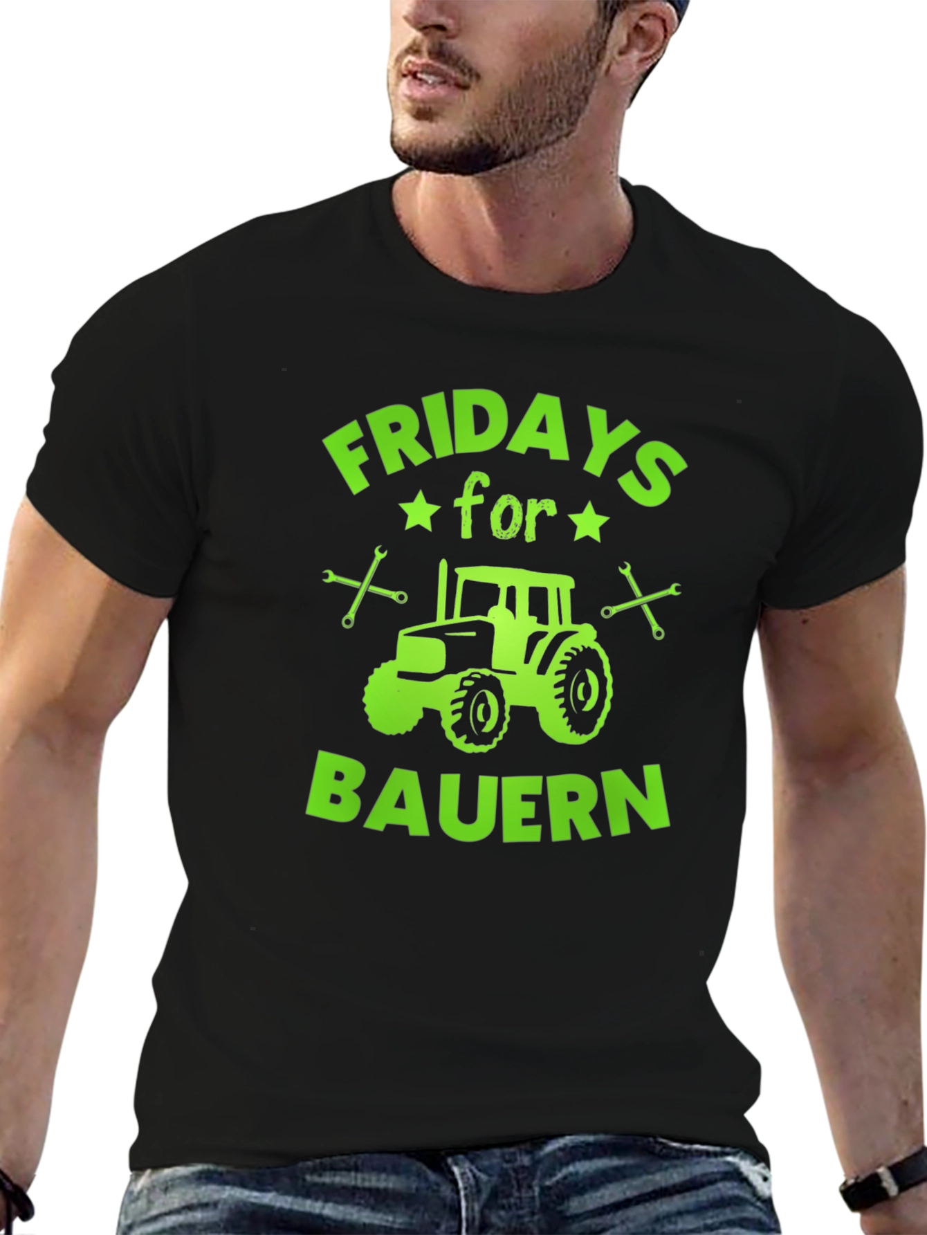 Fridays for Bauern Tractor Graphic T-Shirt
