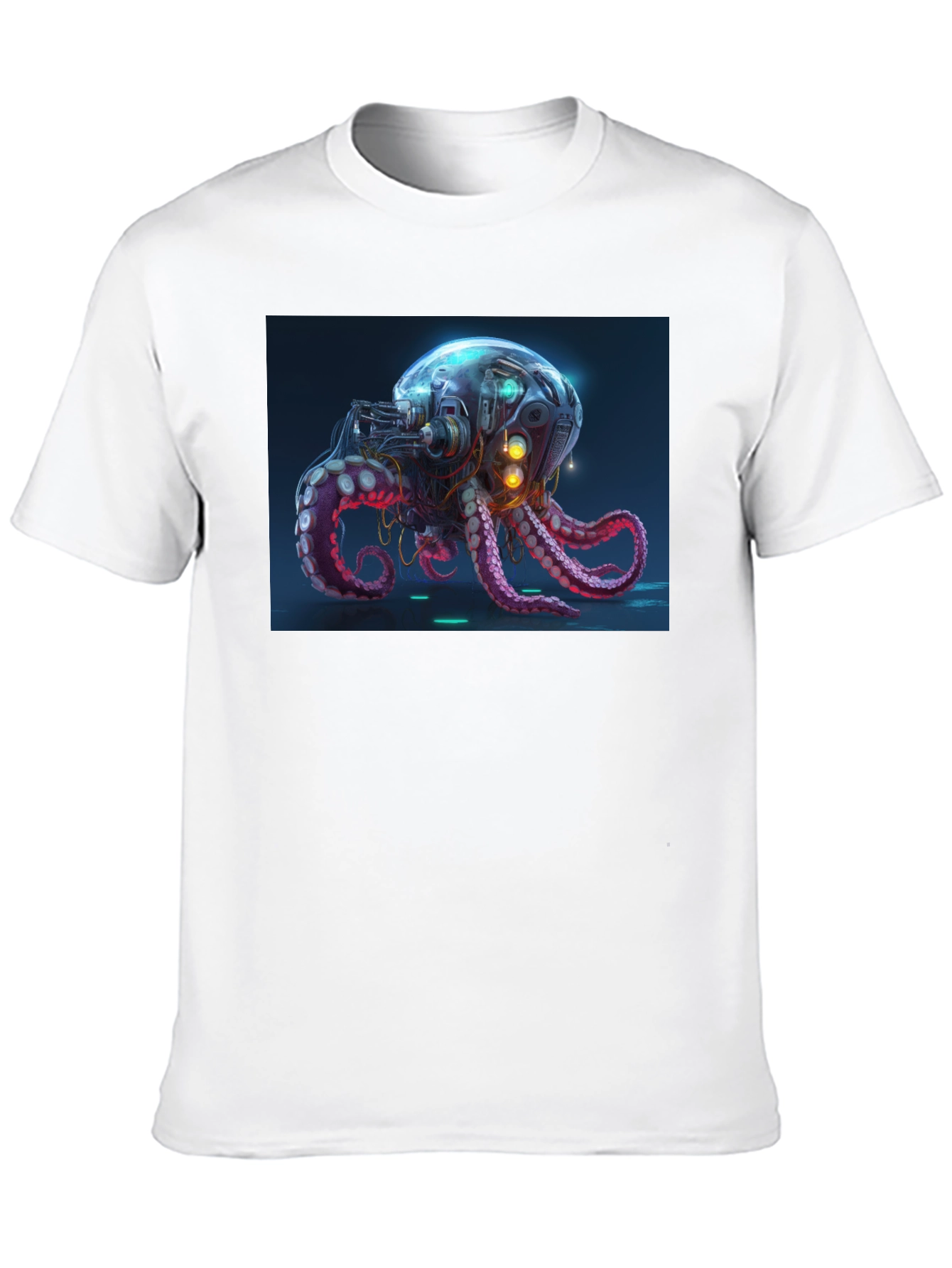 Cyberpunk Octopus Graphic Tee - Black