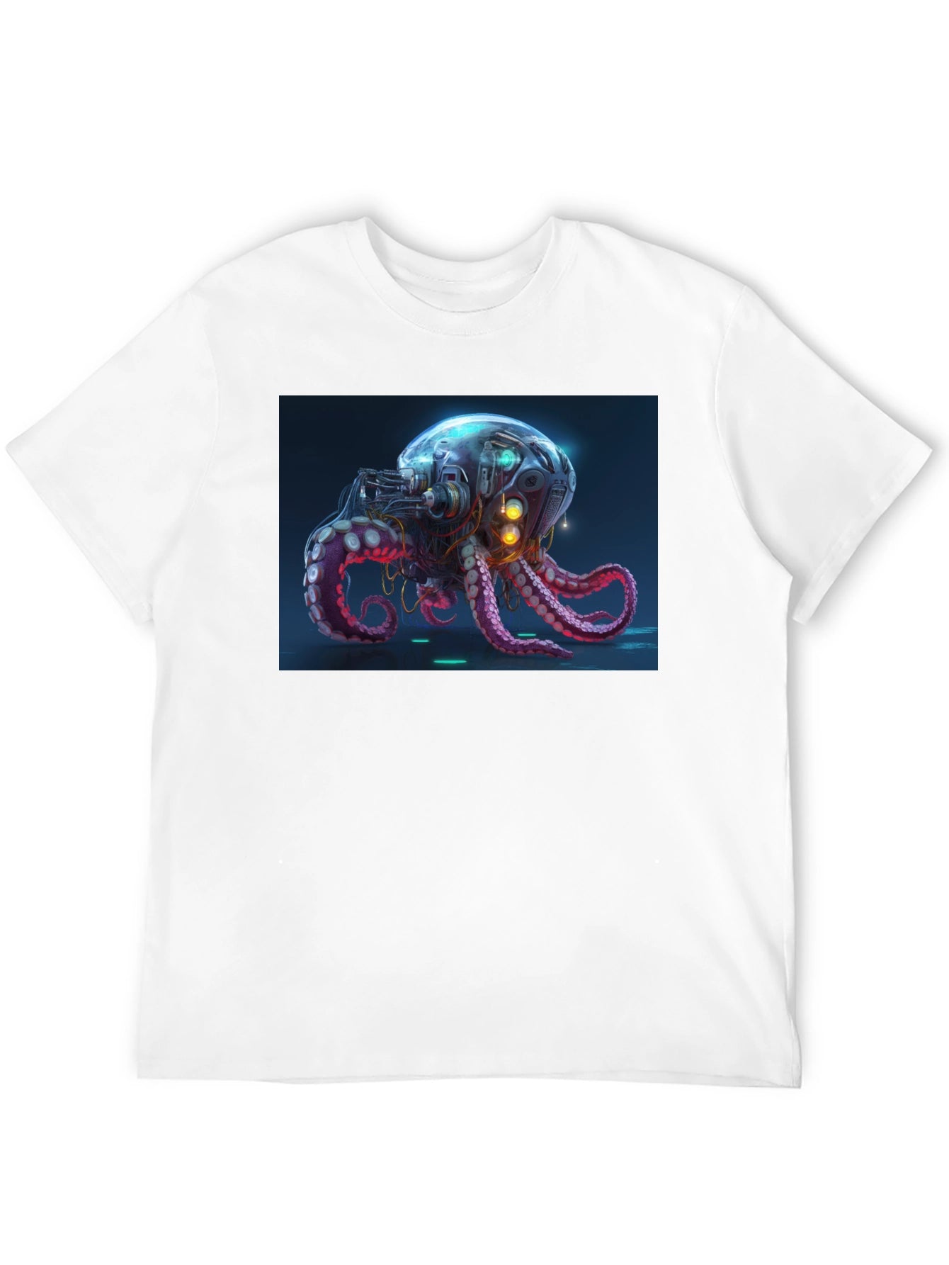 Cyberpunk Octopus Graphic Tee - Black