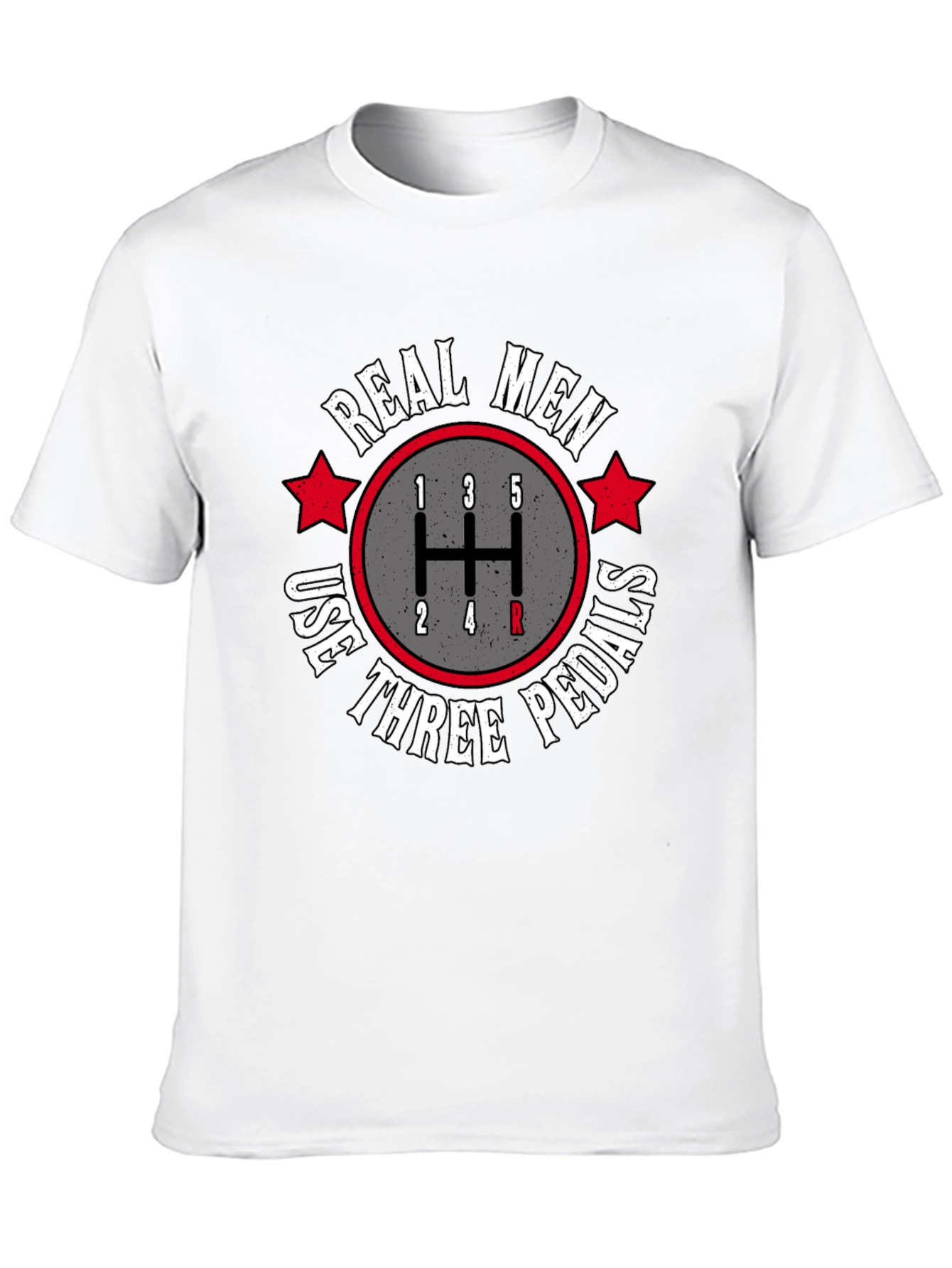 Real Men Three Pedals Graphic Tee - Manual Transmission