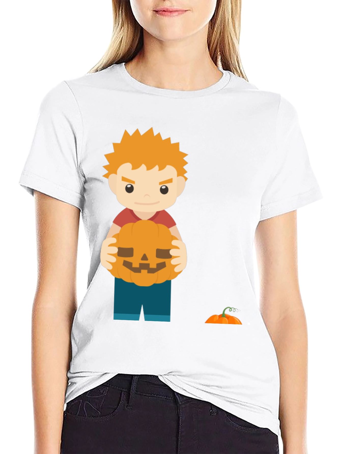 Halloween Boy with Pumpkin T-Shirt