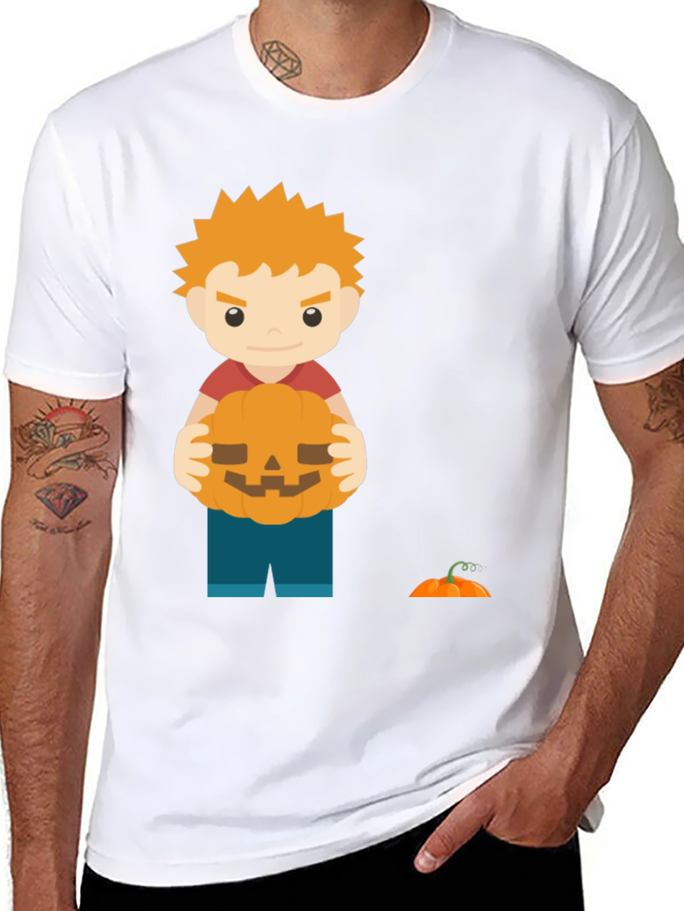 Halloween Boy with Pumpkin T-Shirt