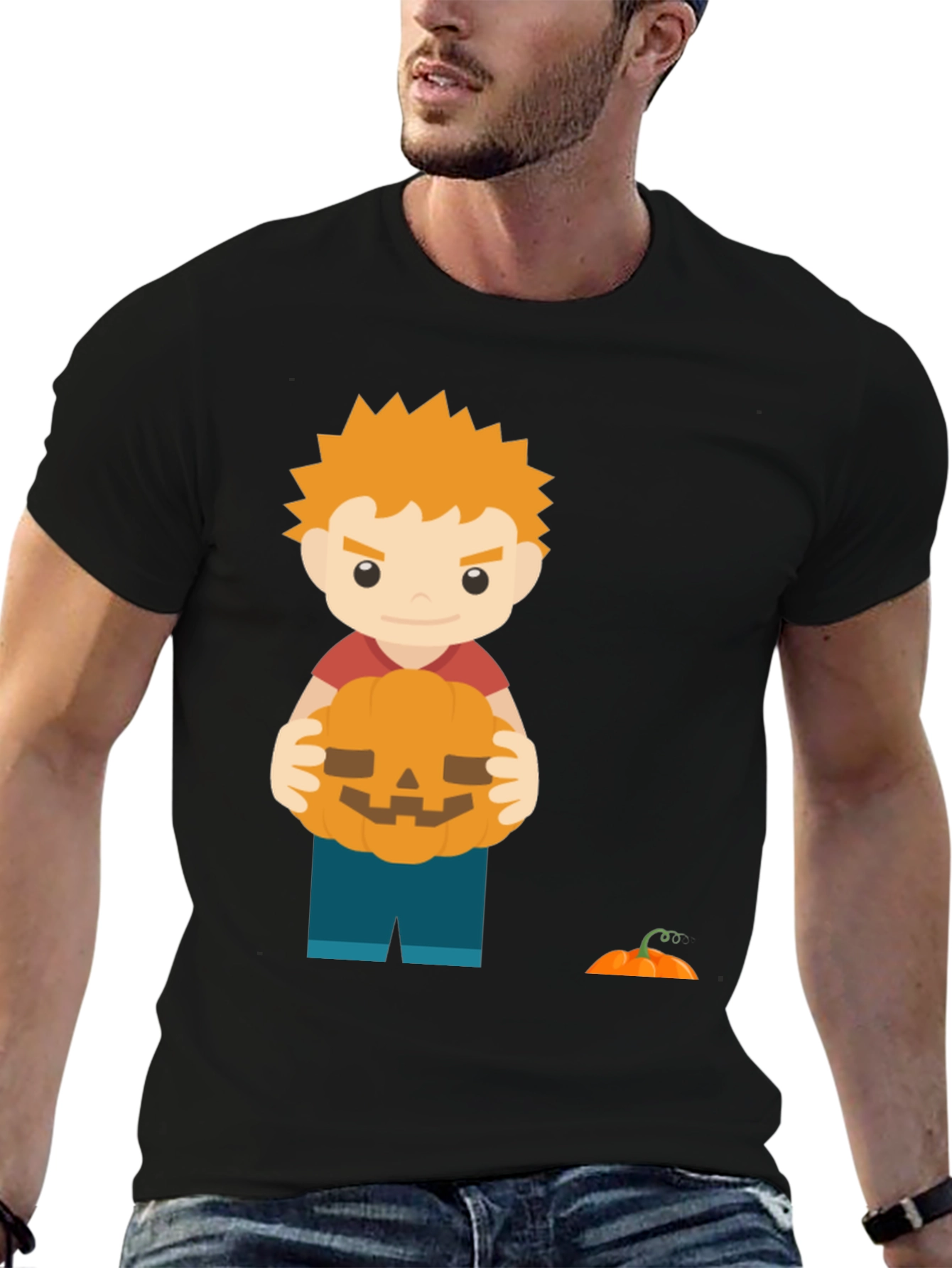 Halloween Boy with Pumpkin T-Shirt