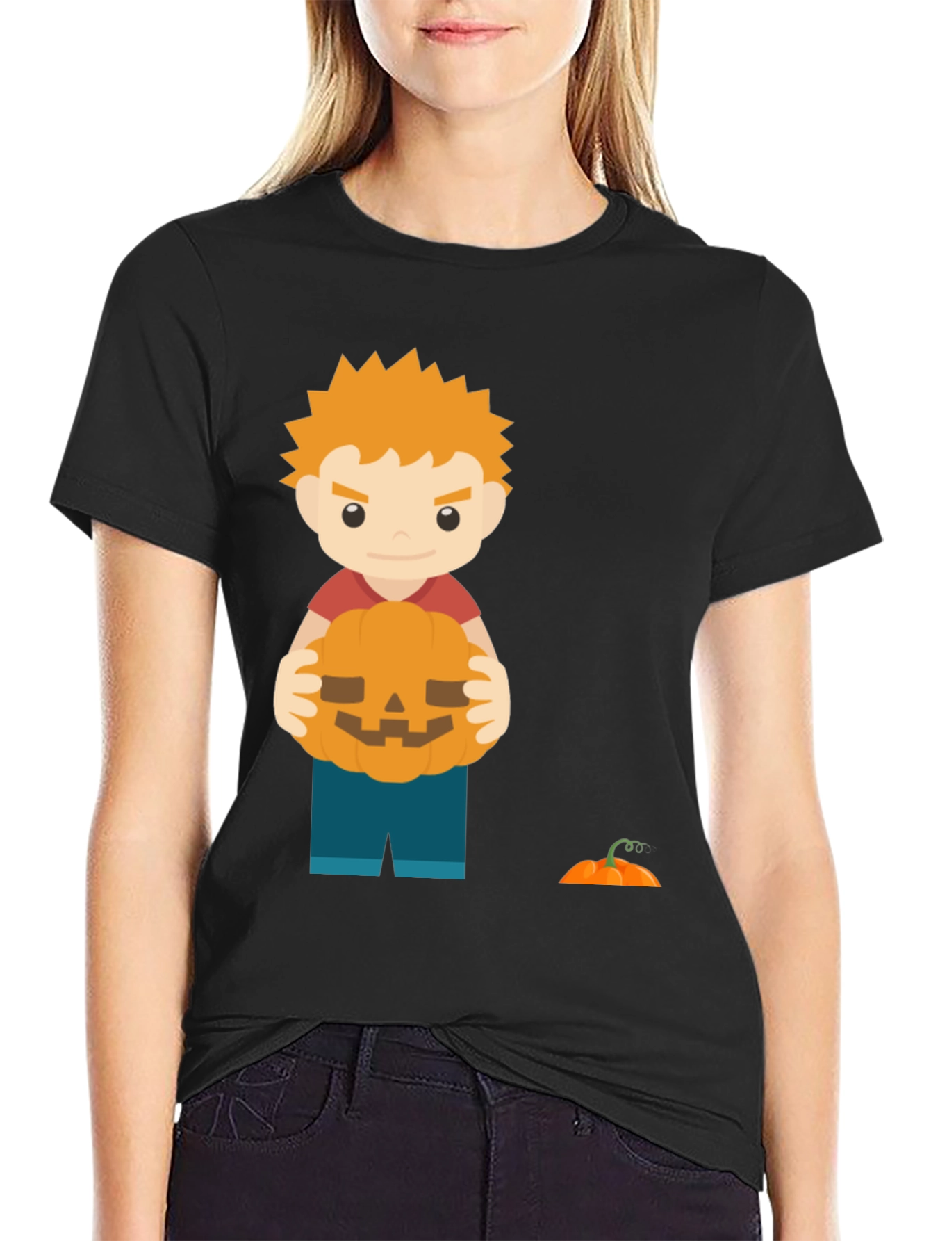Halloween Boy with Pumpkin T-Shirt