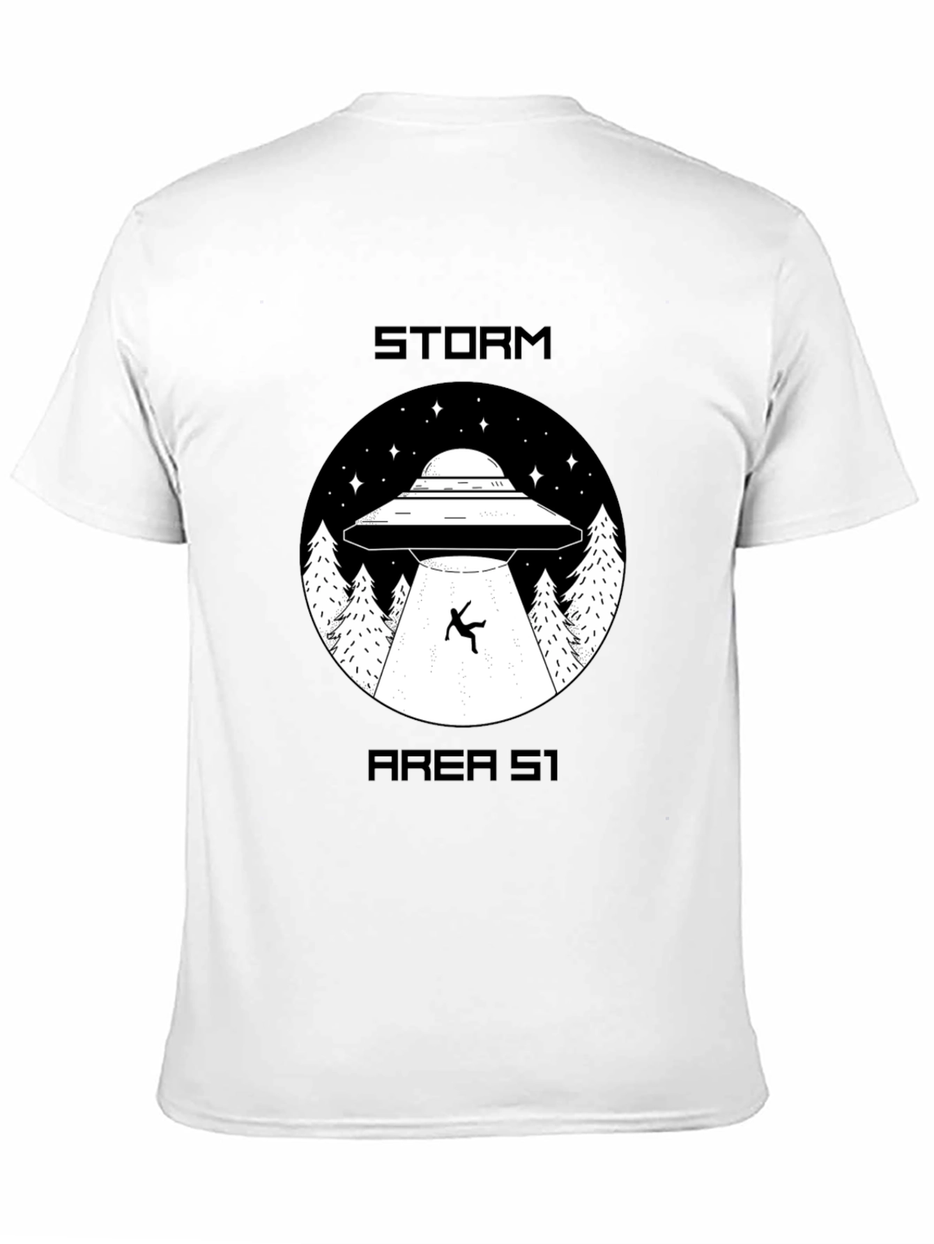 Storm Area 51 UFO Abduction Graphic T-Shirt