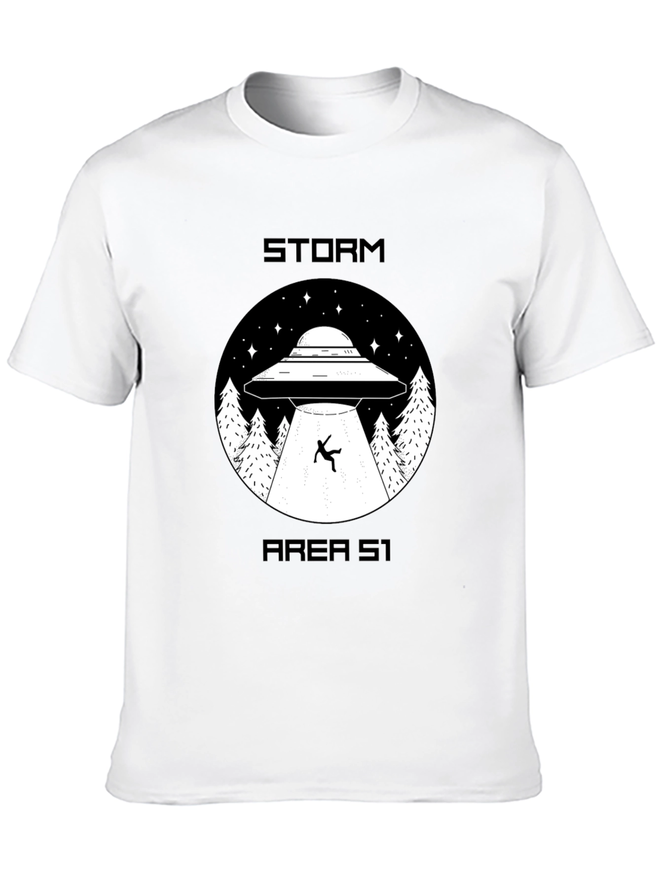 Storm Area 51 UFO Abduction Graphic T-Shirt