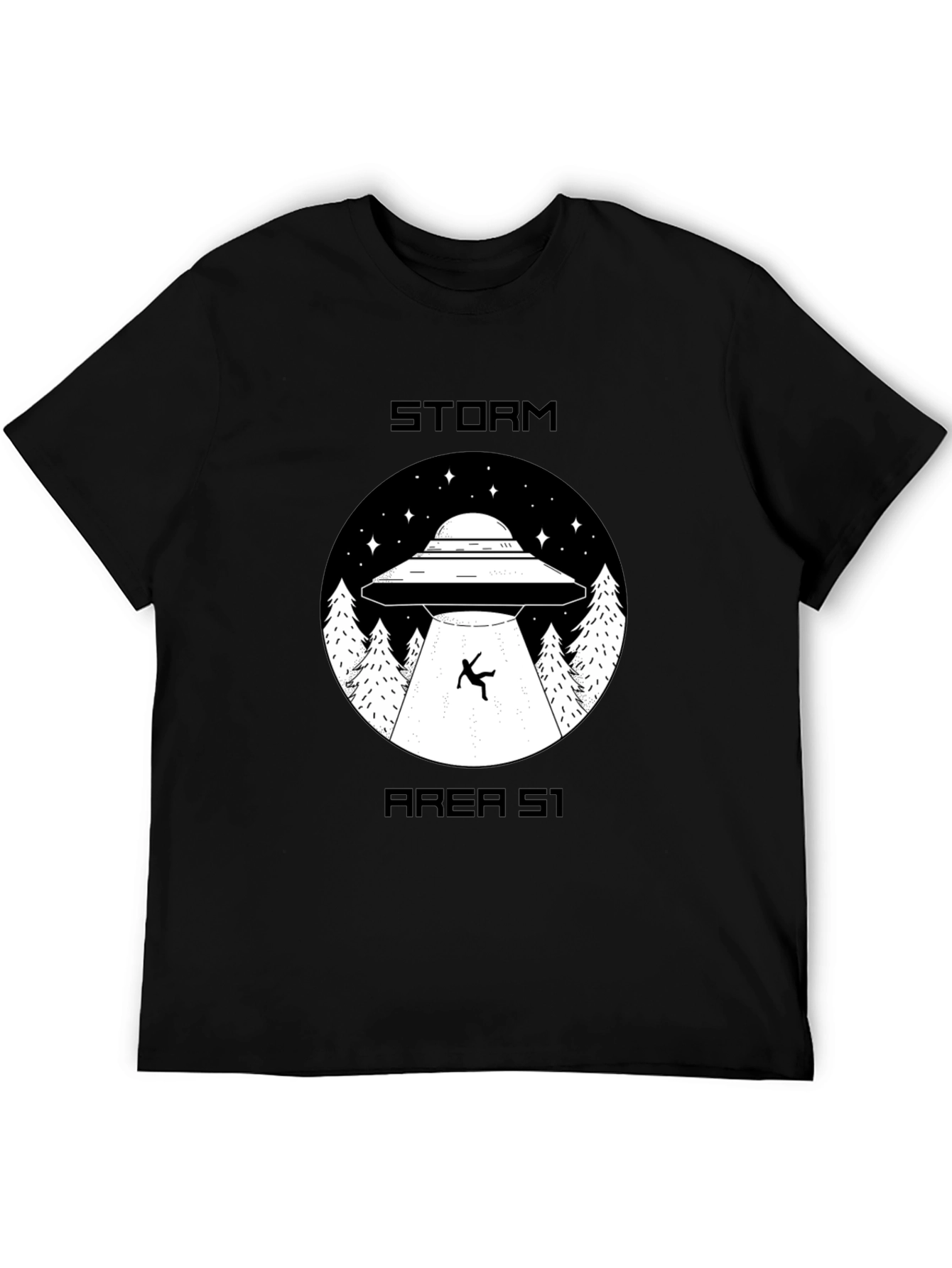 Storm Area 51 UFO Abduction Graphic T-Shirt