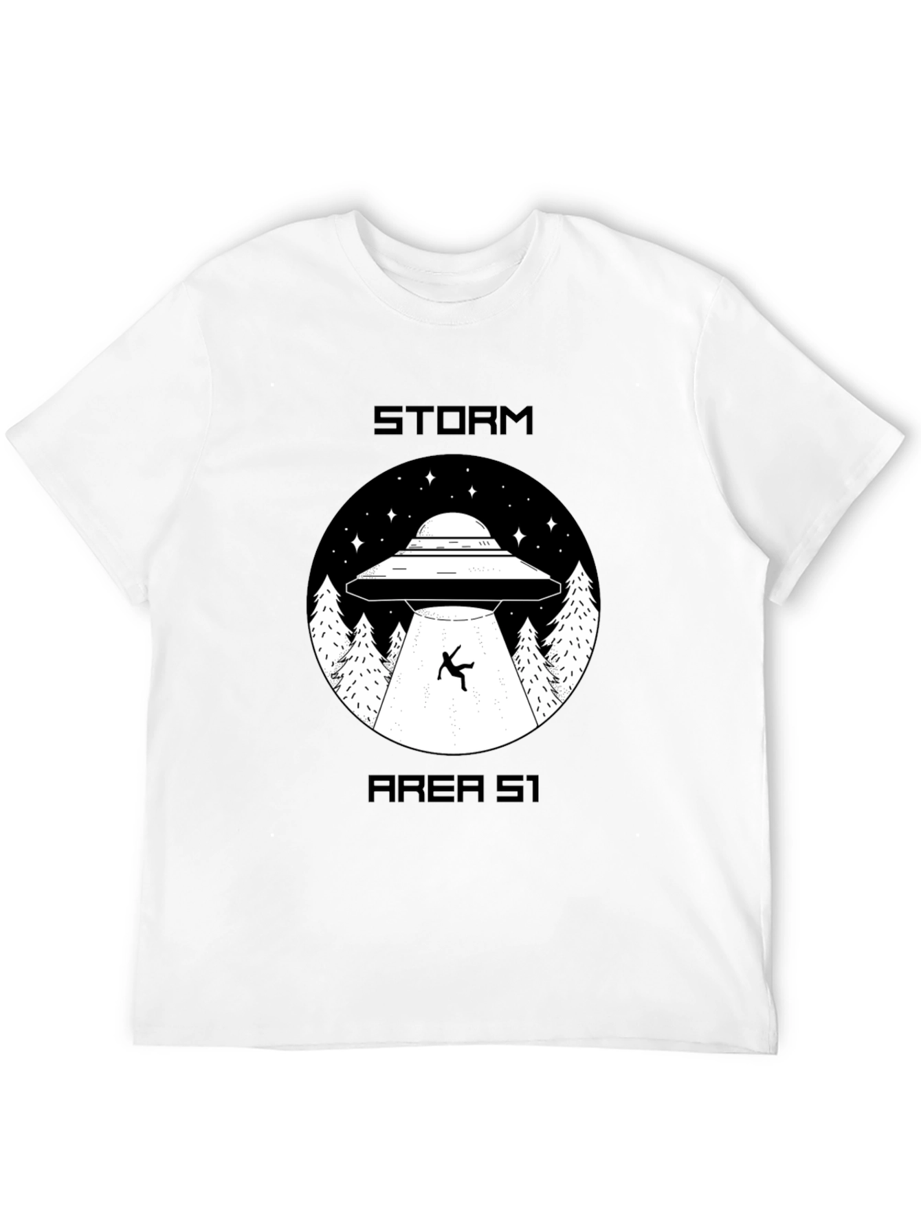Storm Area 51 UFO Abduction Graphic T-Shirt