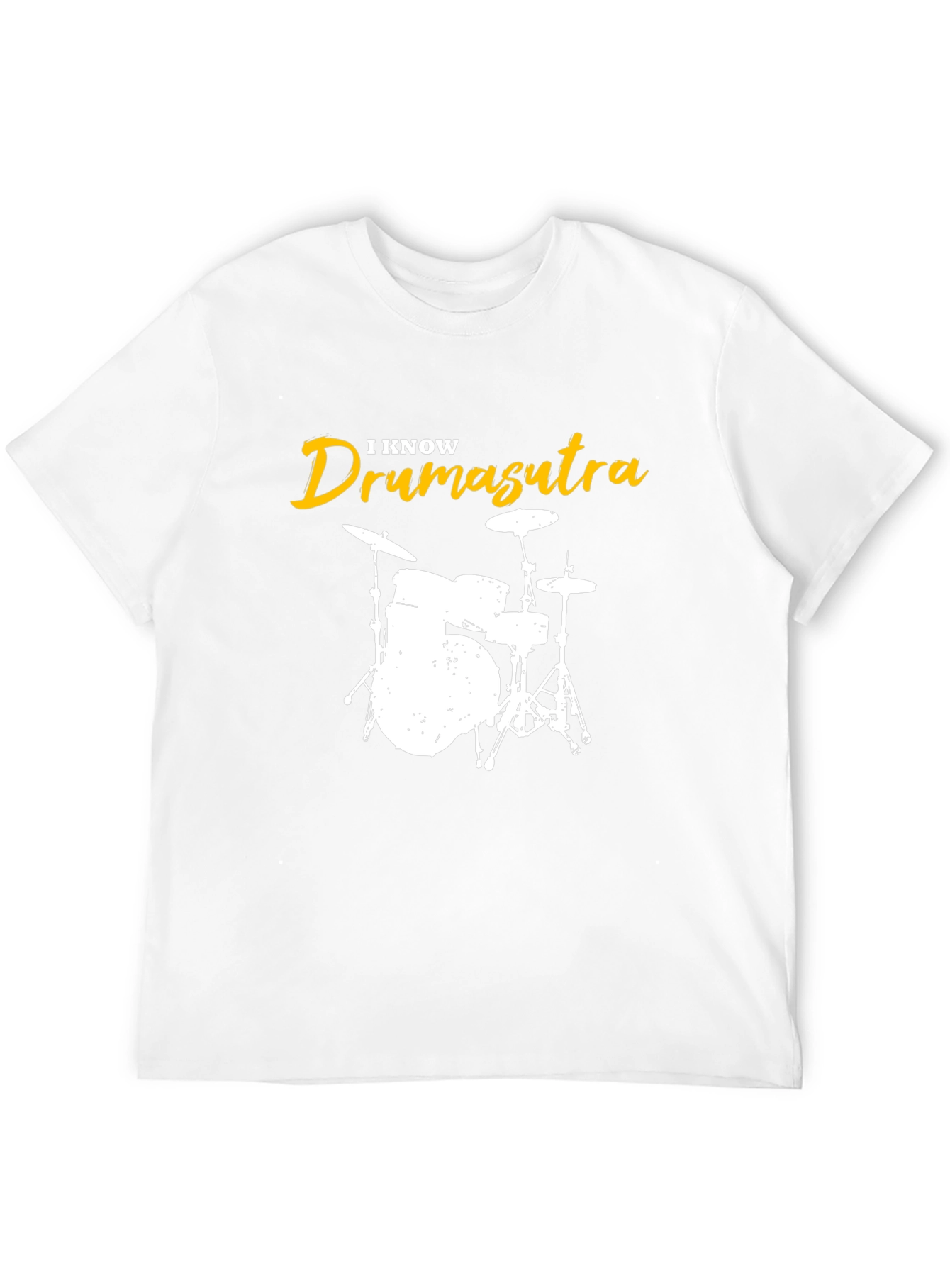 I Know Drum-asutra Mens Black Graphic T-Shirt