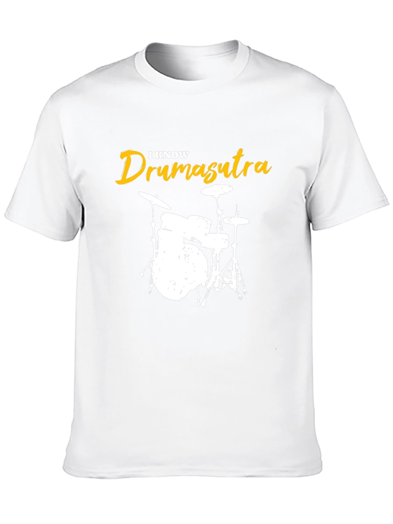 I Know Drum-asutra Mens Black Graphic T-Shirt