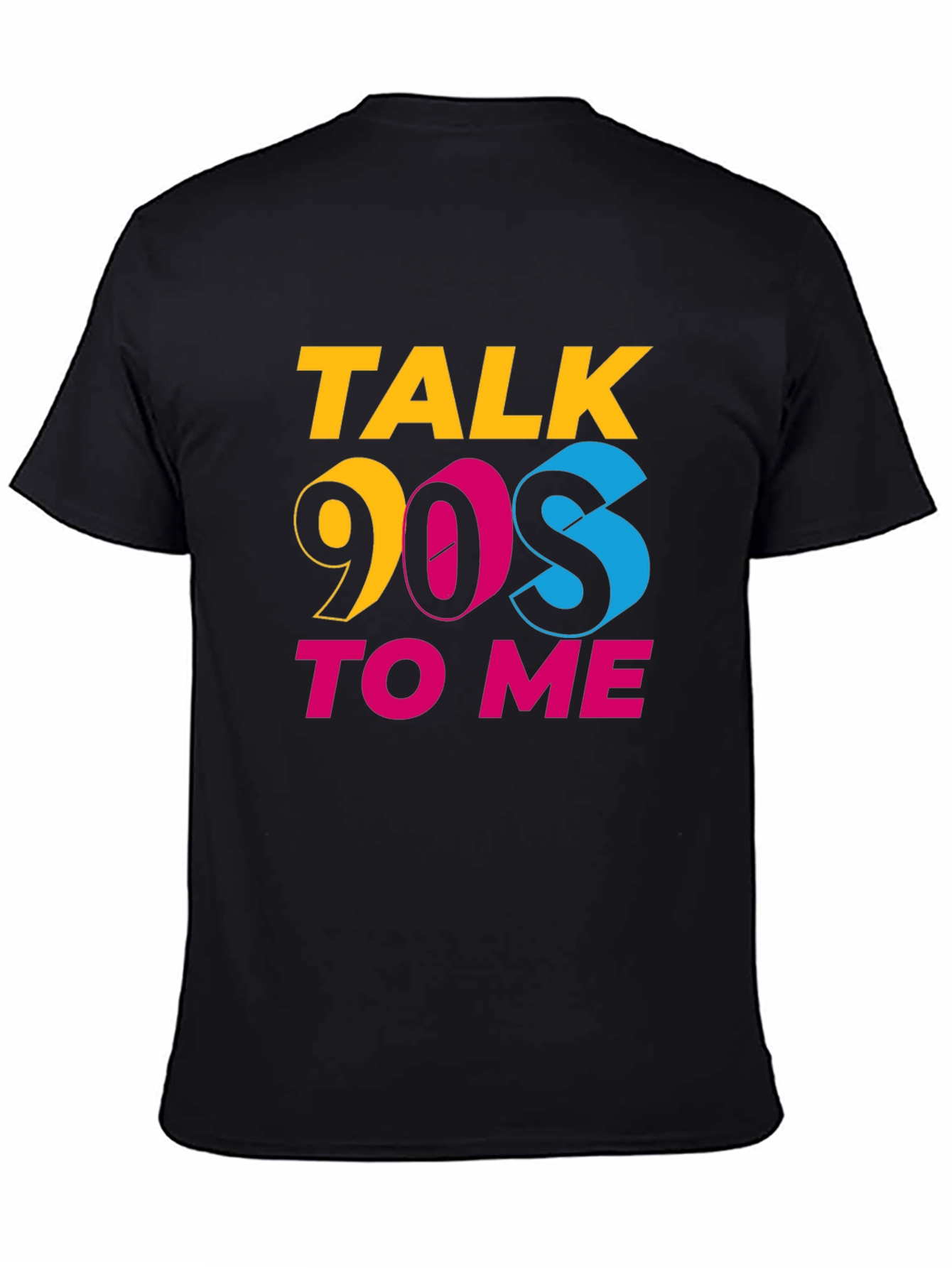 Talk 90s to Me Black Graphic Tee