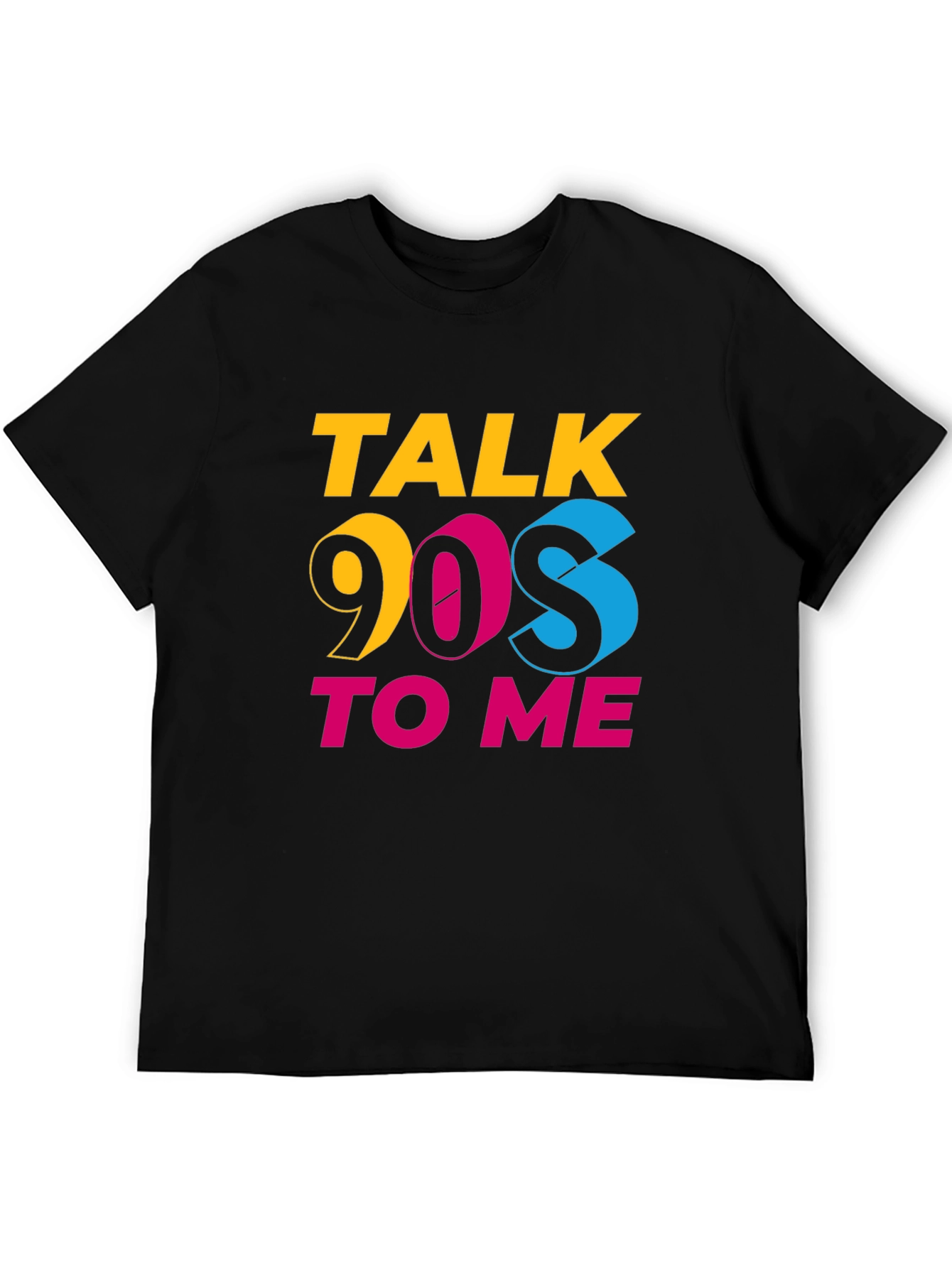 Talk 90s to Me Black Graphic Tee