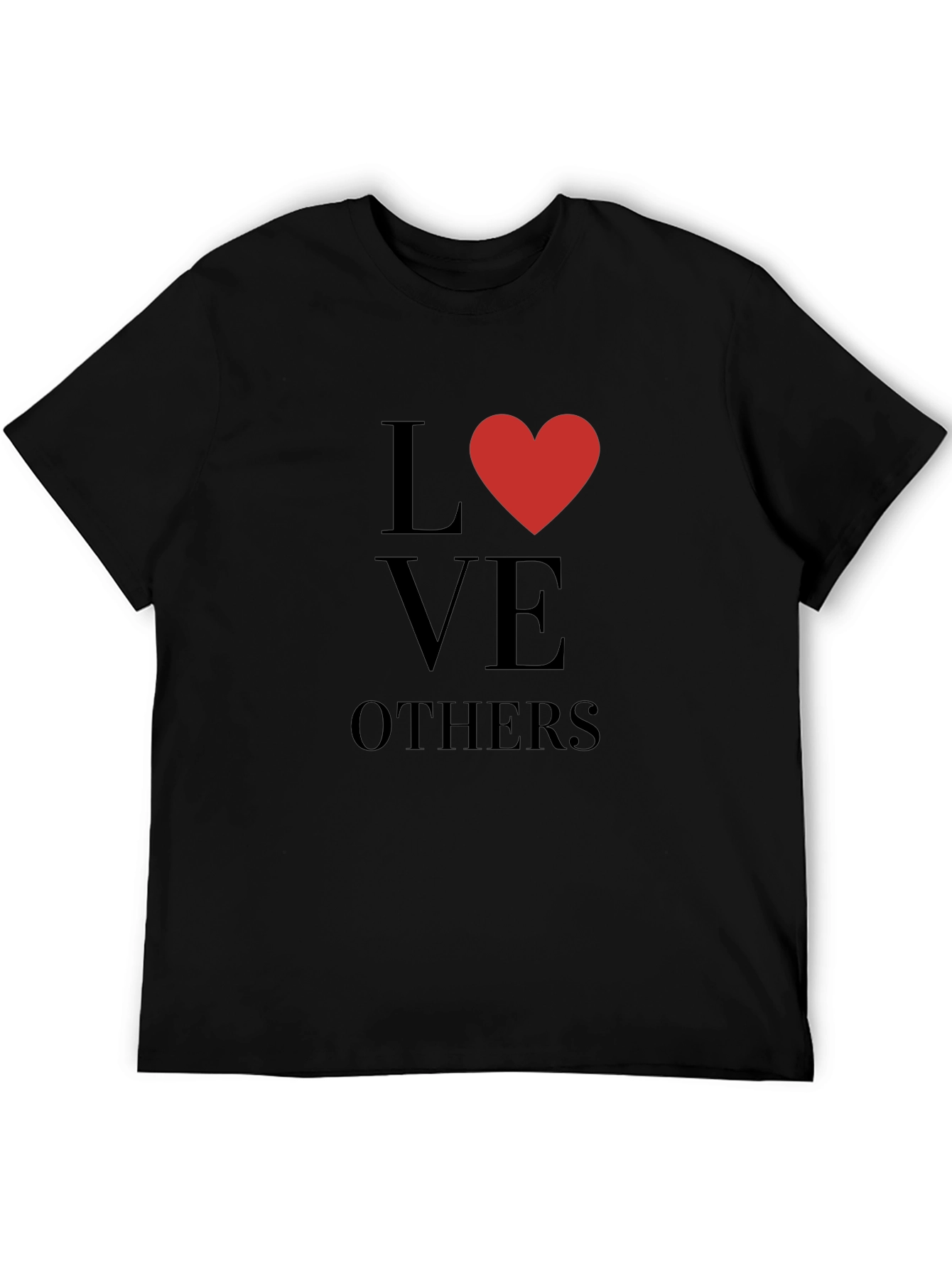 Love Others Graphic Print Black Tee