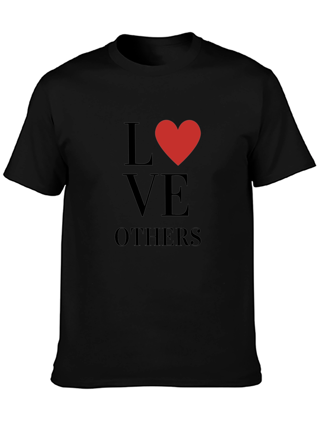 Love Others Graphic Print Black Tee