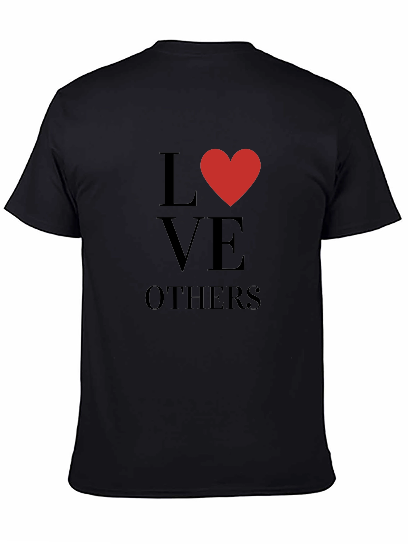 Love Others Graphic Print Black Tee