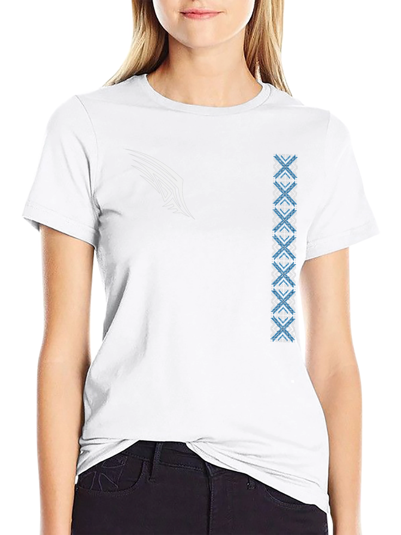 Tribal Design Black T-Shirt