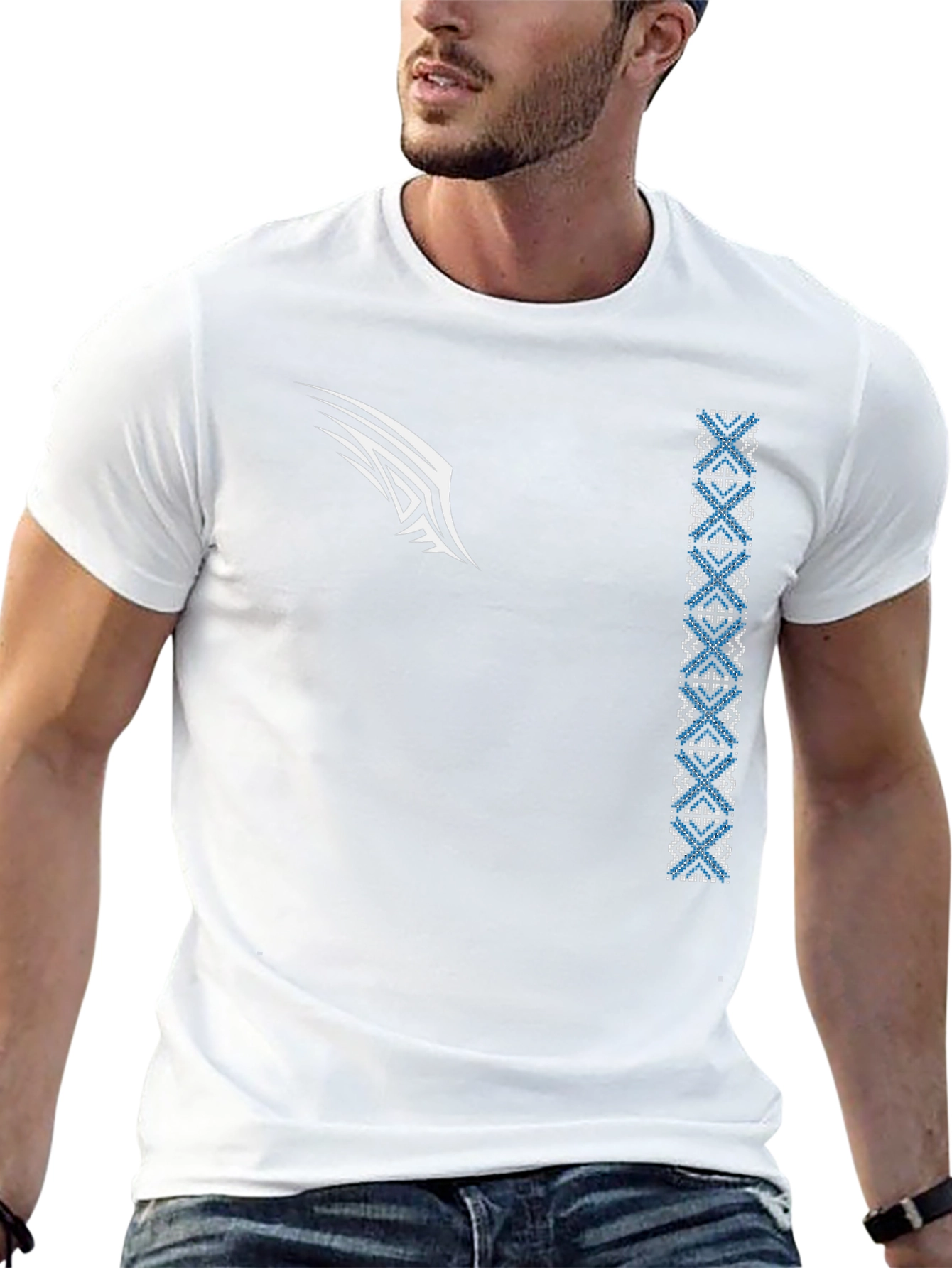 Tribal Design Black T-Shirt