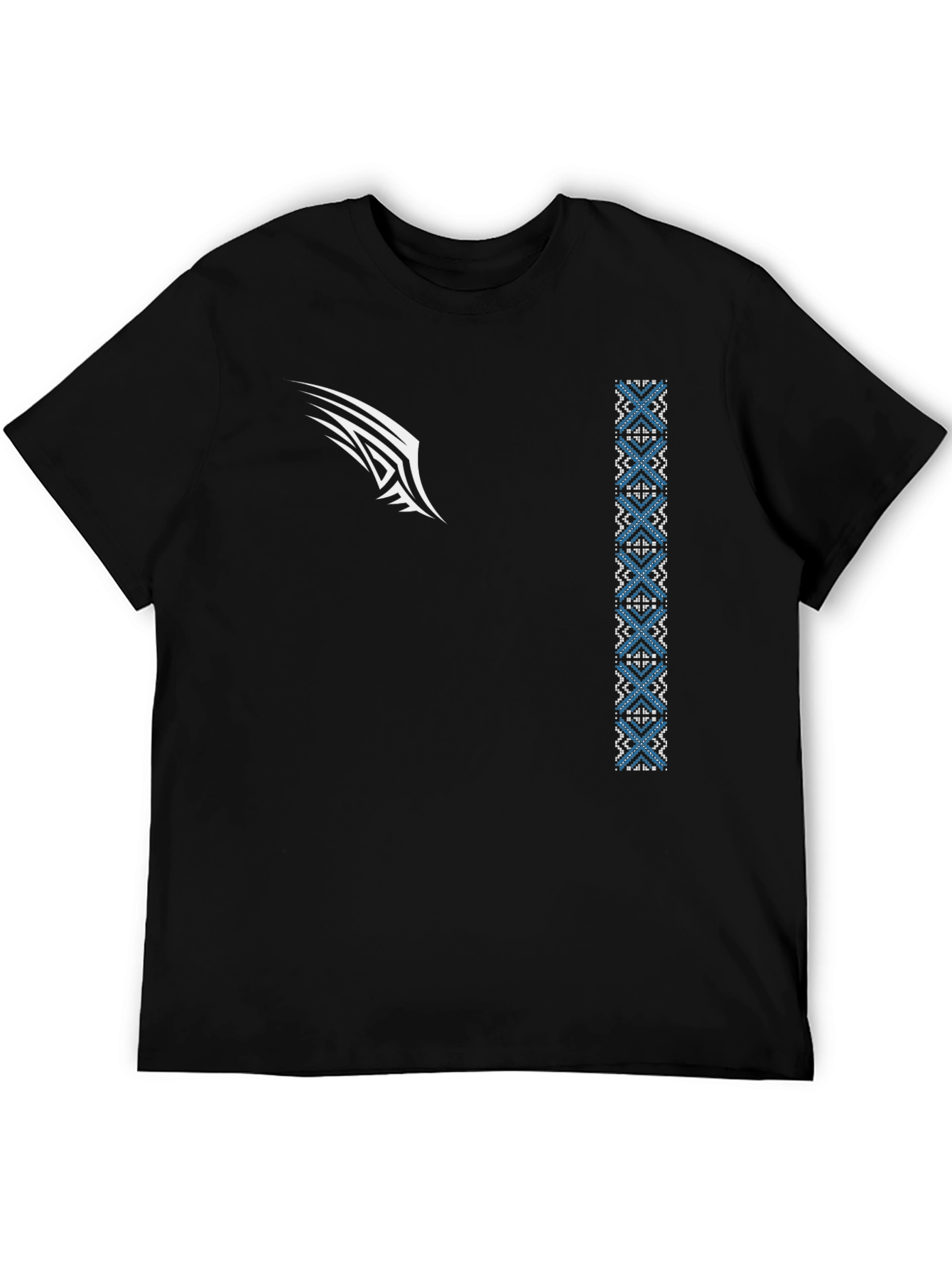 Tribal Design Black T-Shirt