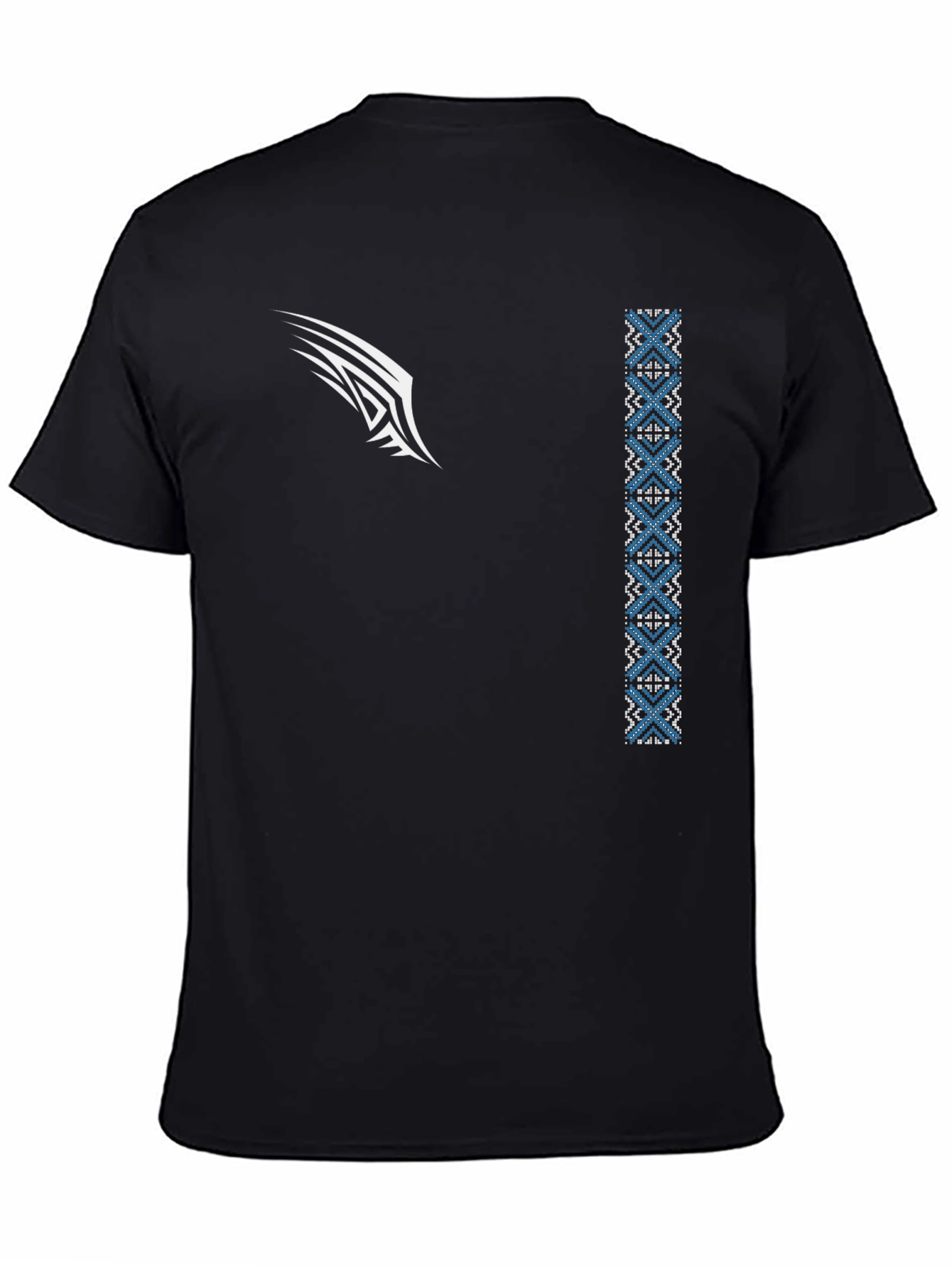 Tribal Design Black T-Shirt