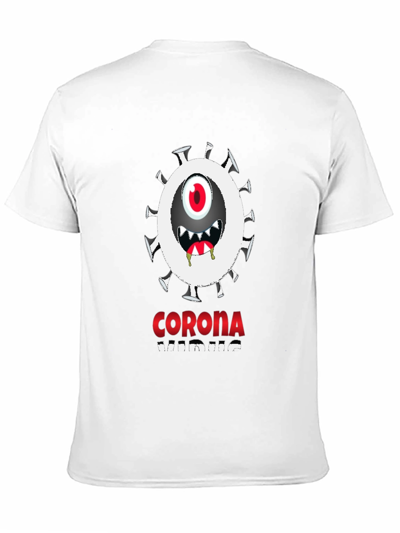 Novelty Corona Virus Graphic Black T-Shirt