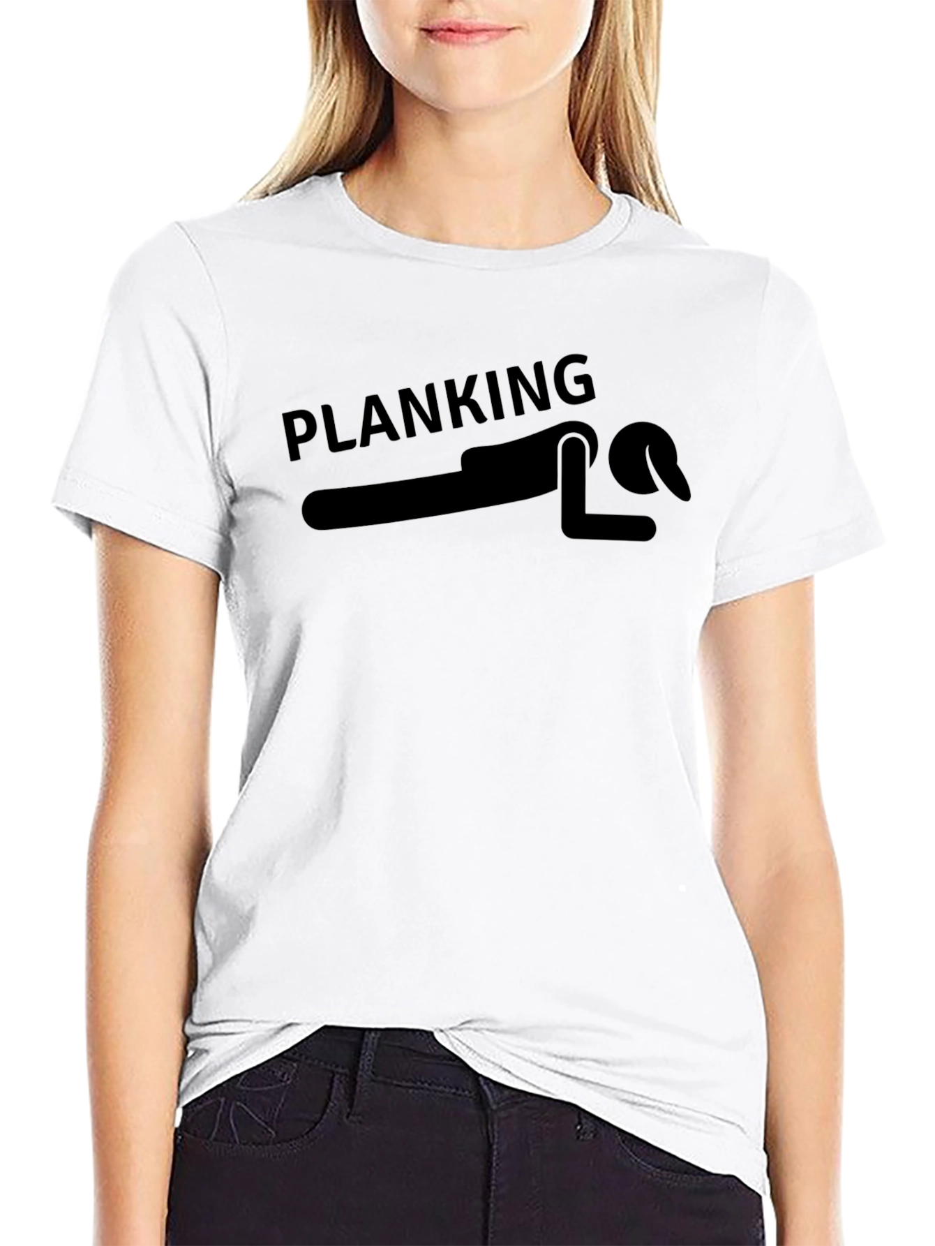 Planking Graphic Tee - Novelty T-Shirt