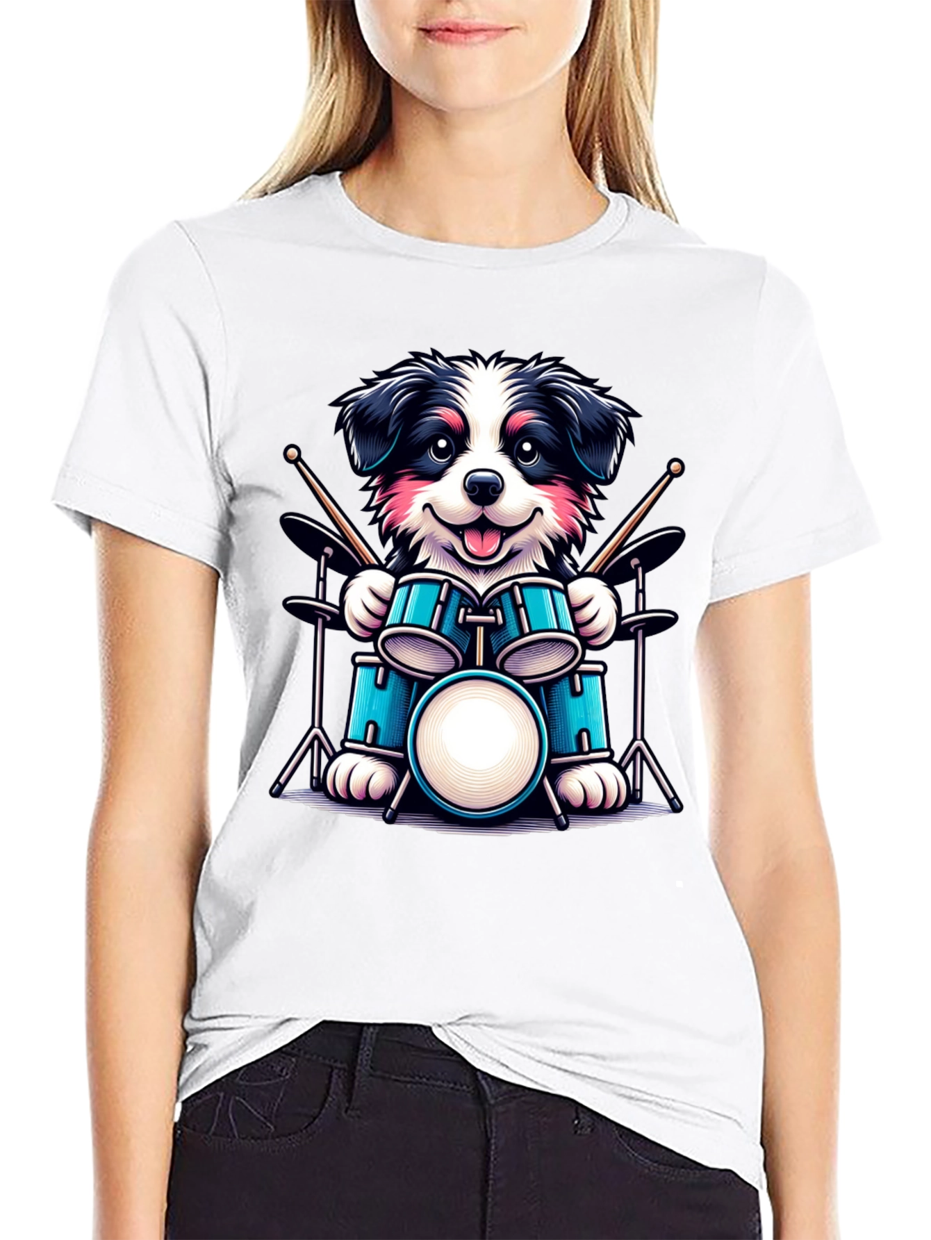 Dog Drummer T-Shirt - Musical Canine