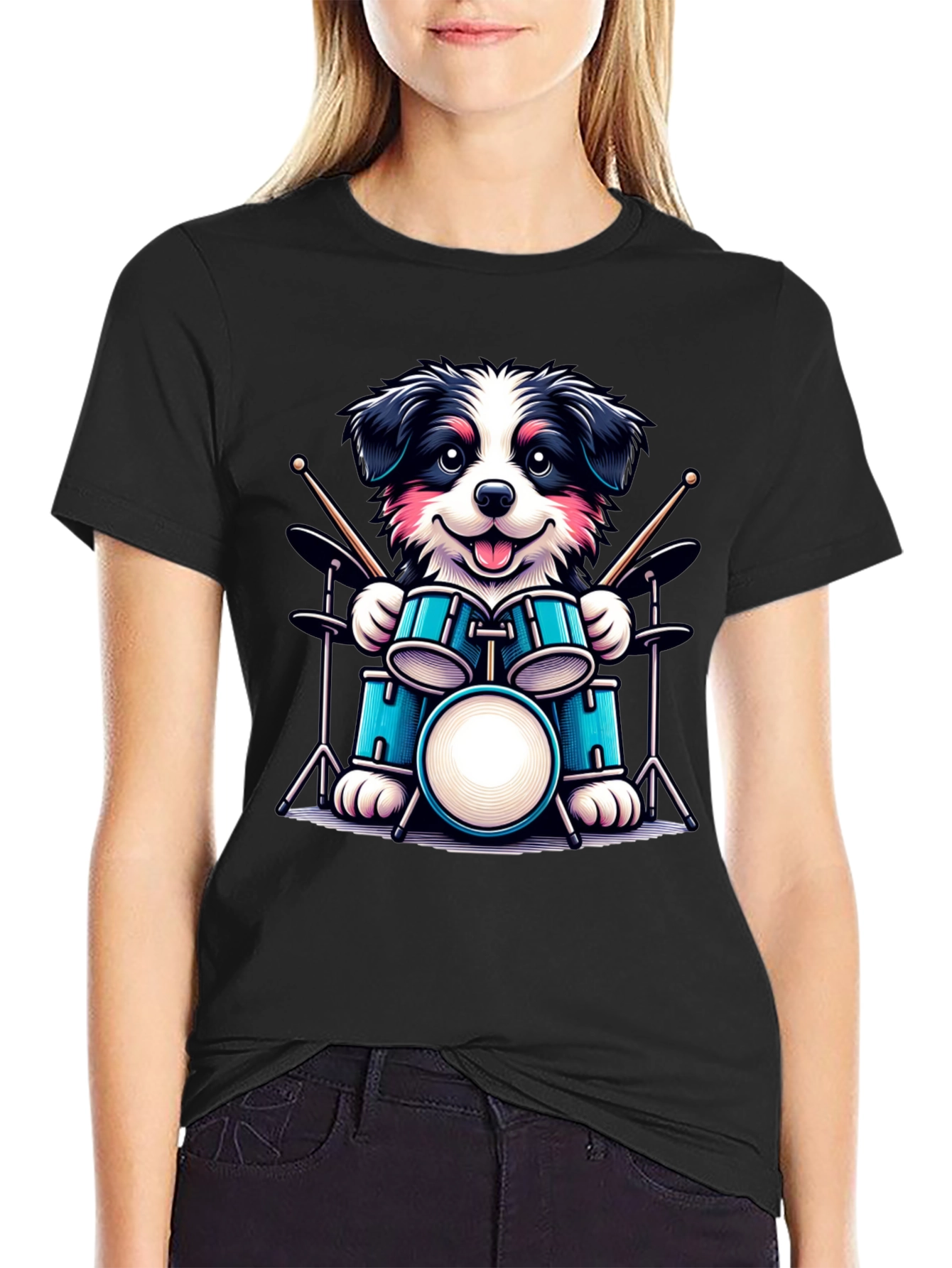 Dog Drummer T-Shirt - Musical Canine