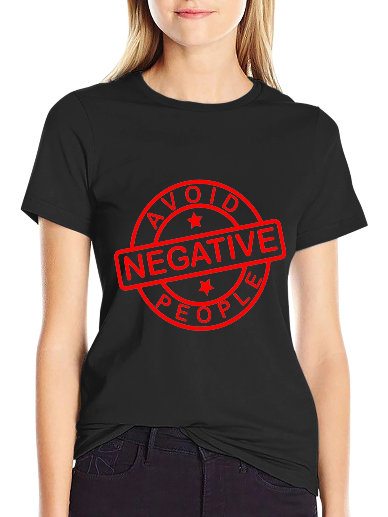 Avoid Negative People Black T-Shirt