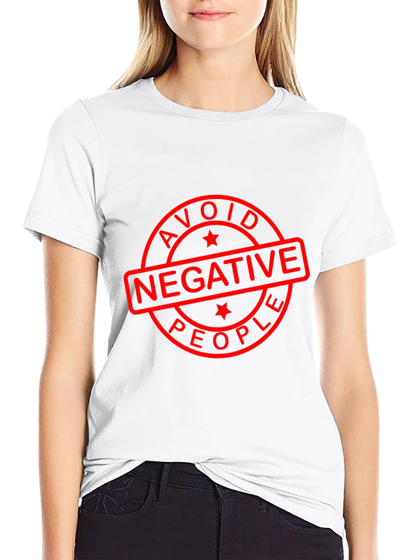 Avoid Negative People Black T-Shirt