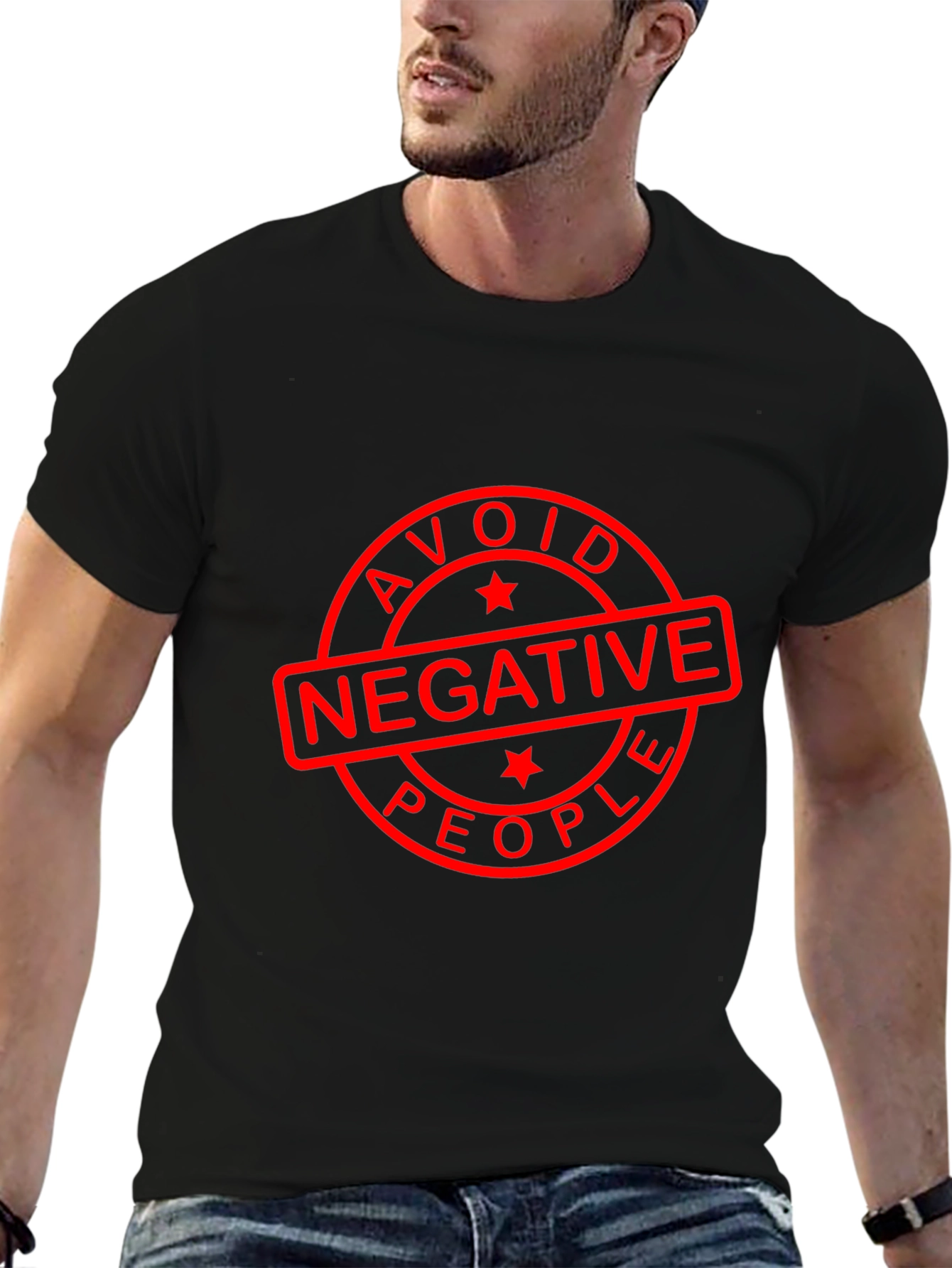 Avoid Negative People Black T-Shirt