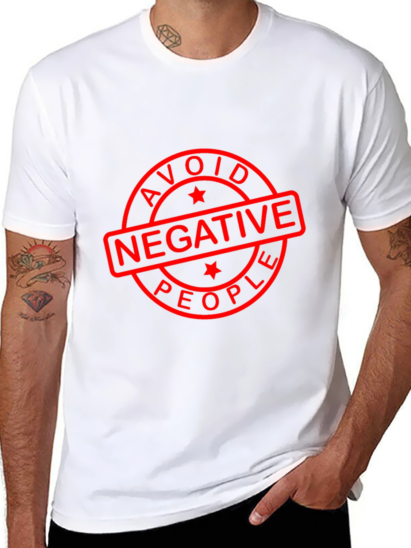 Avoid Negative People Black T-Shirt