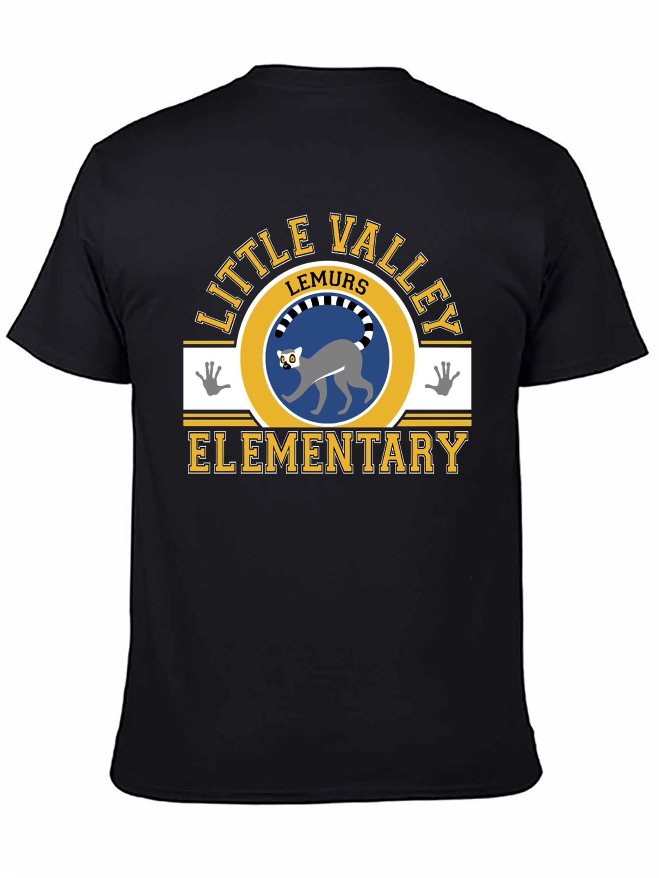 Little Valley Lemurs Elementary Black T-Shirt