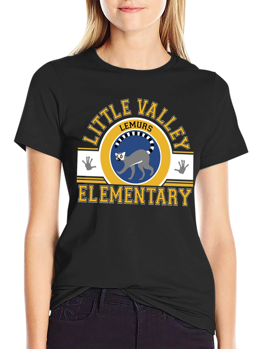 Little Valley Lemurs Elementary Black T-Shirt