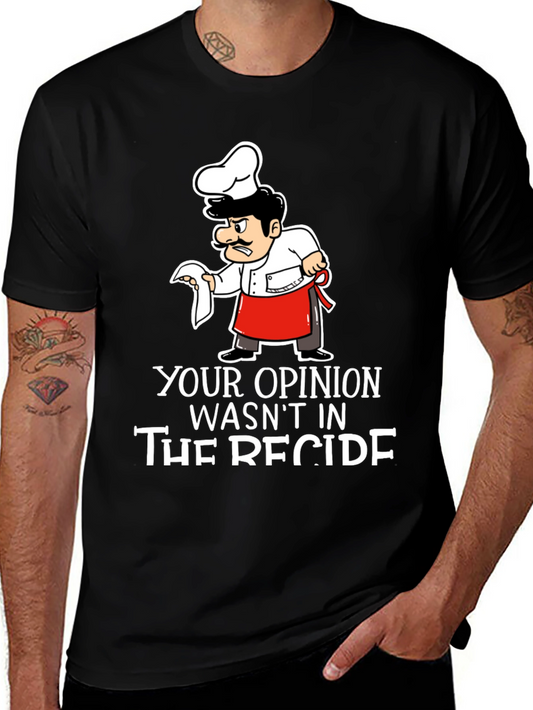 Opinion Recipe Chef T-Shirt - Black