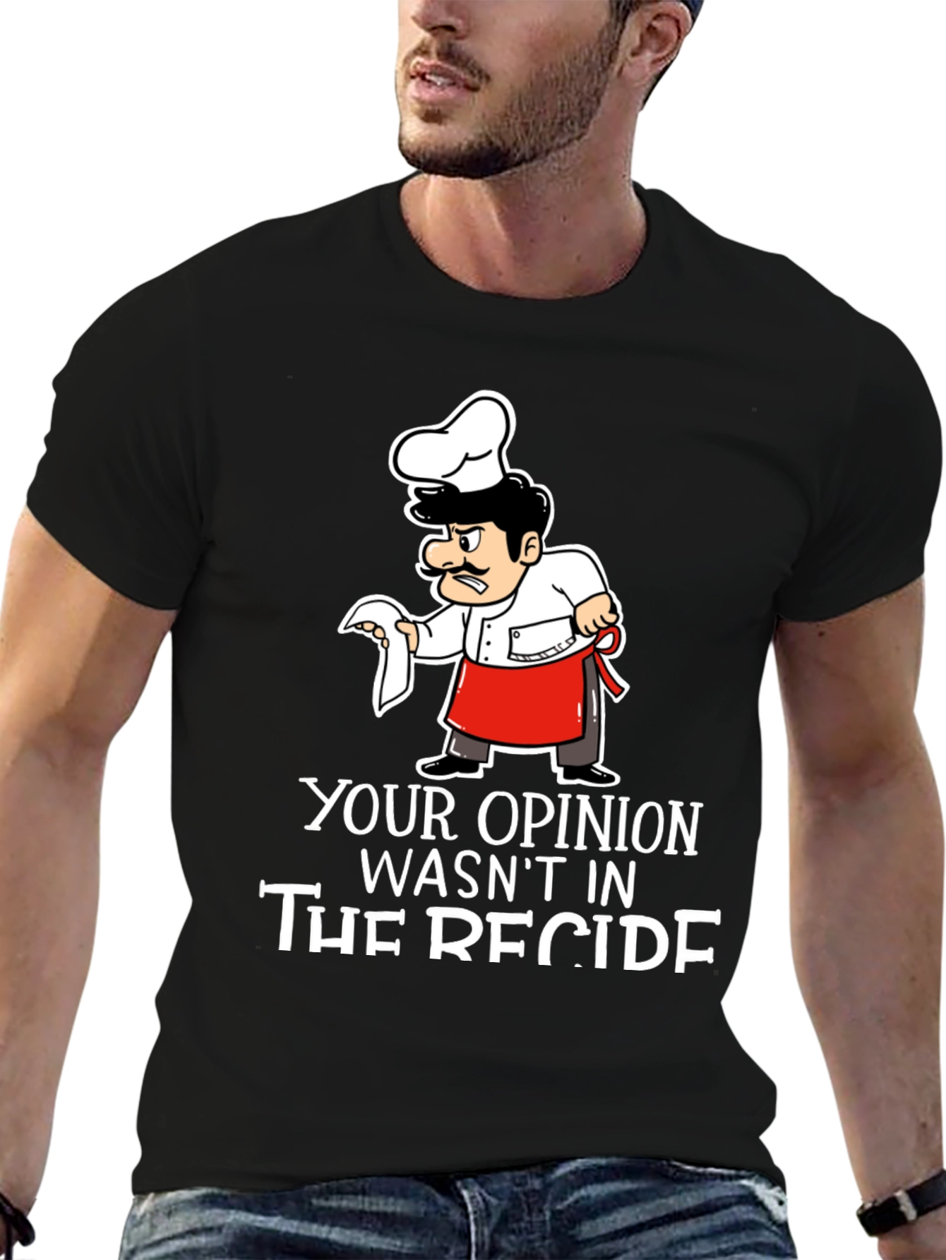 Opinion Recipe Chef T-Shirt - Black