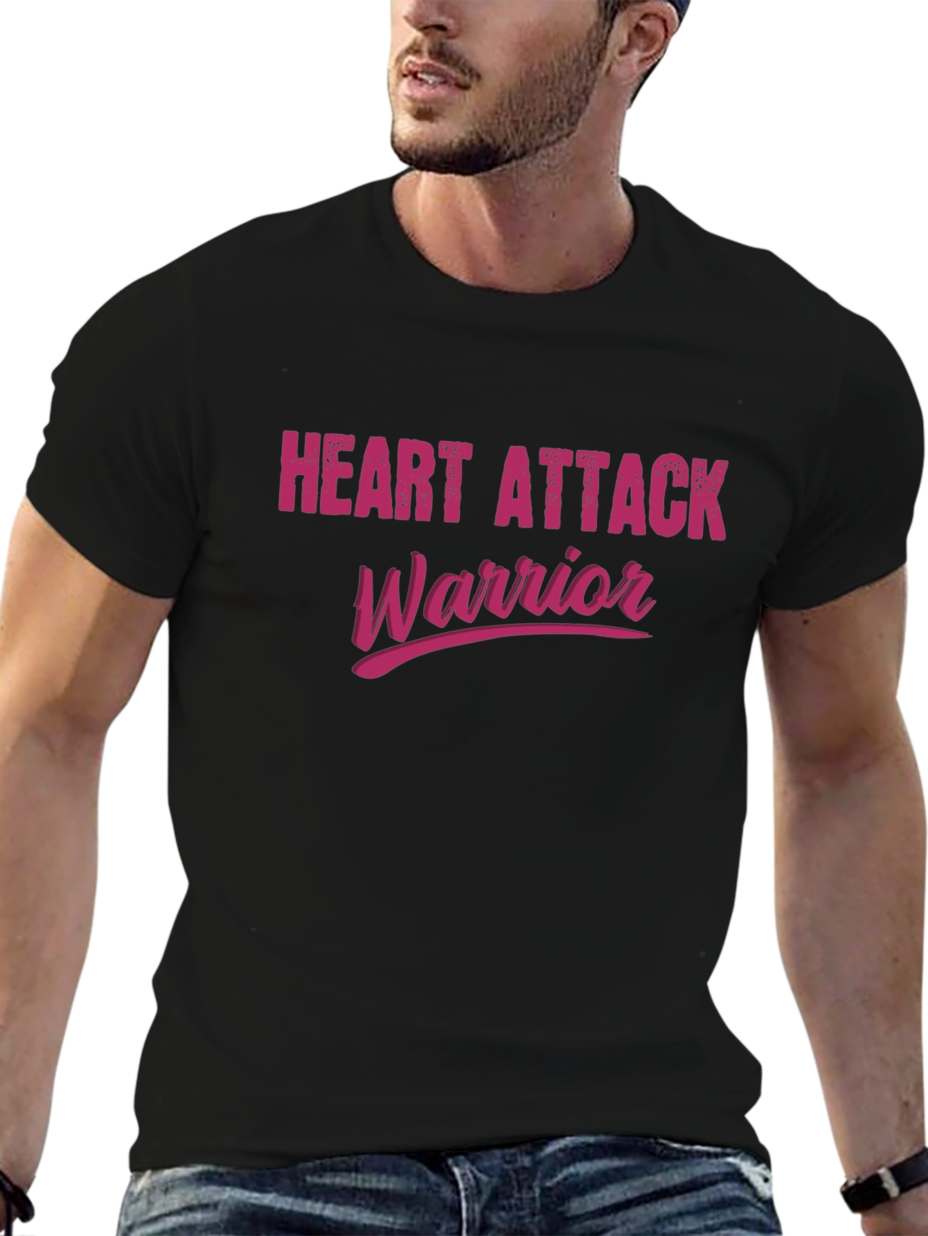 Heart Attack Warrior T-Shirt - Black