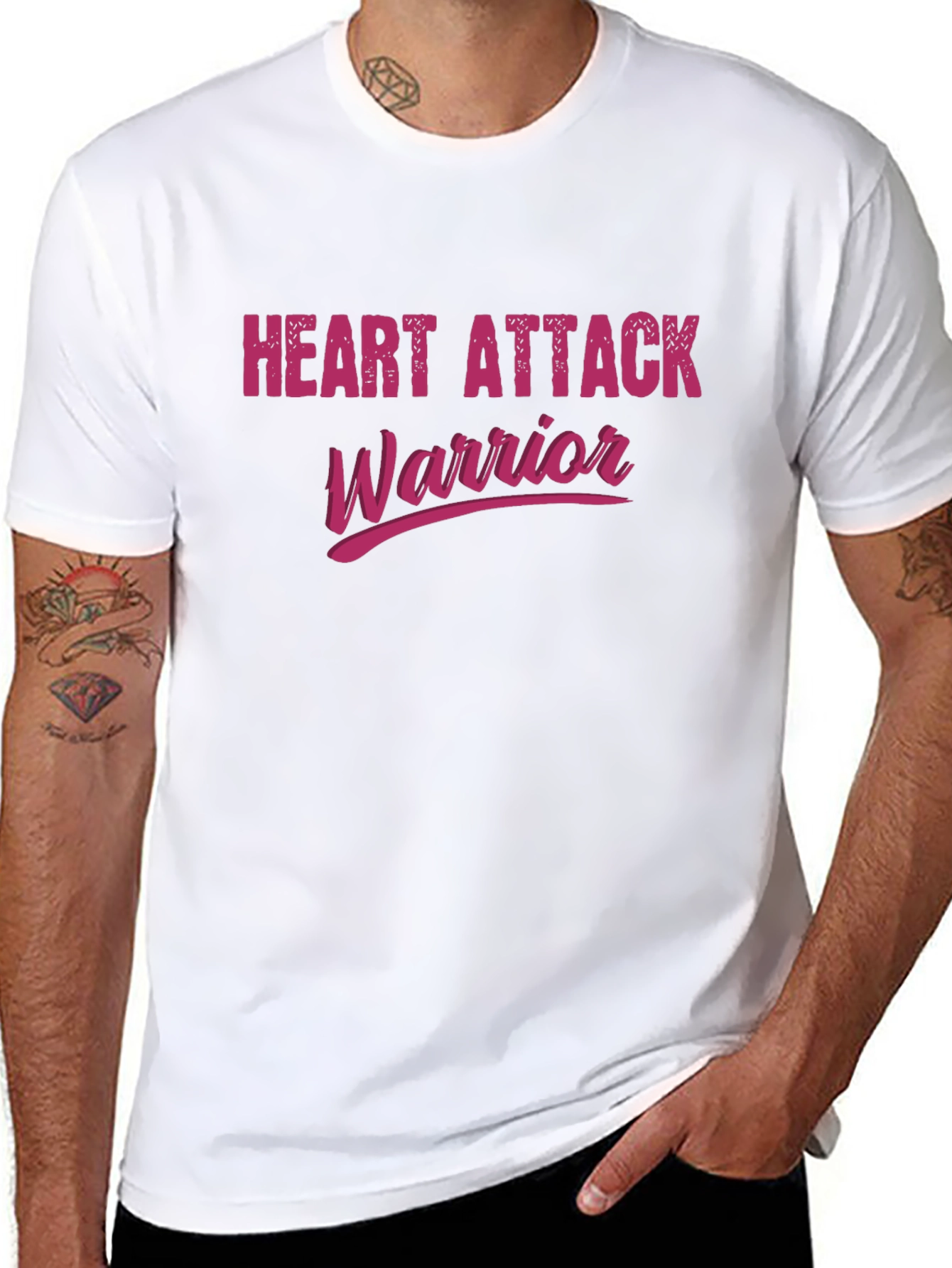 Heart Attack Warrior T-Shirt - Black