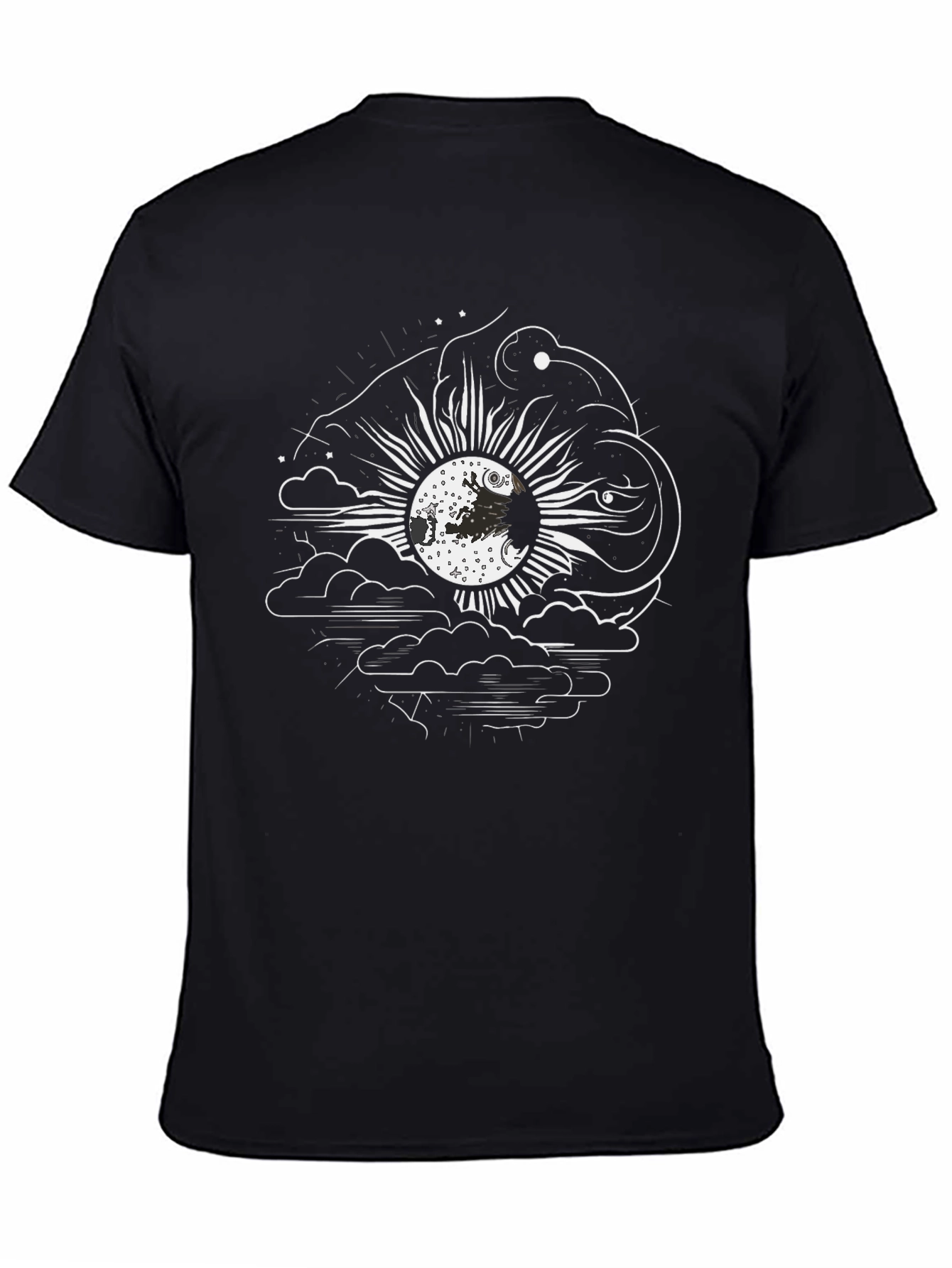 Mens Graphic Tee - Moon Elephant Design
