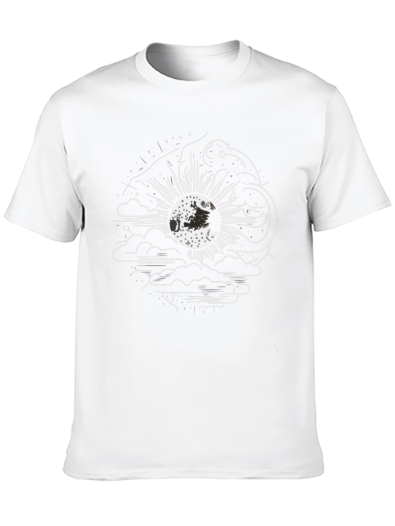 Mens Graphic Tee - Moon Elephant Design