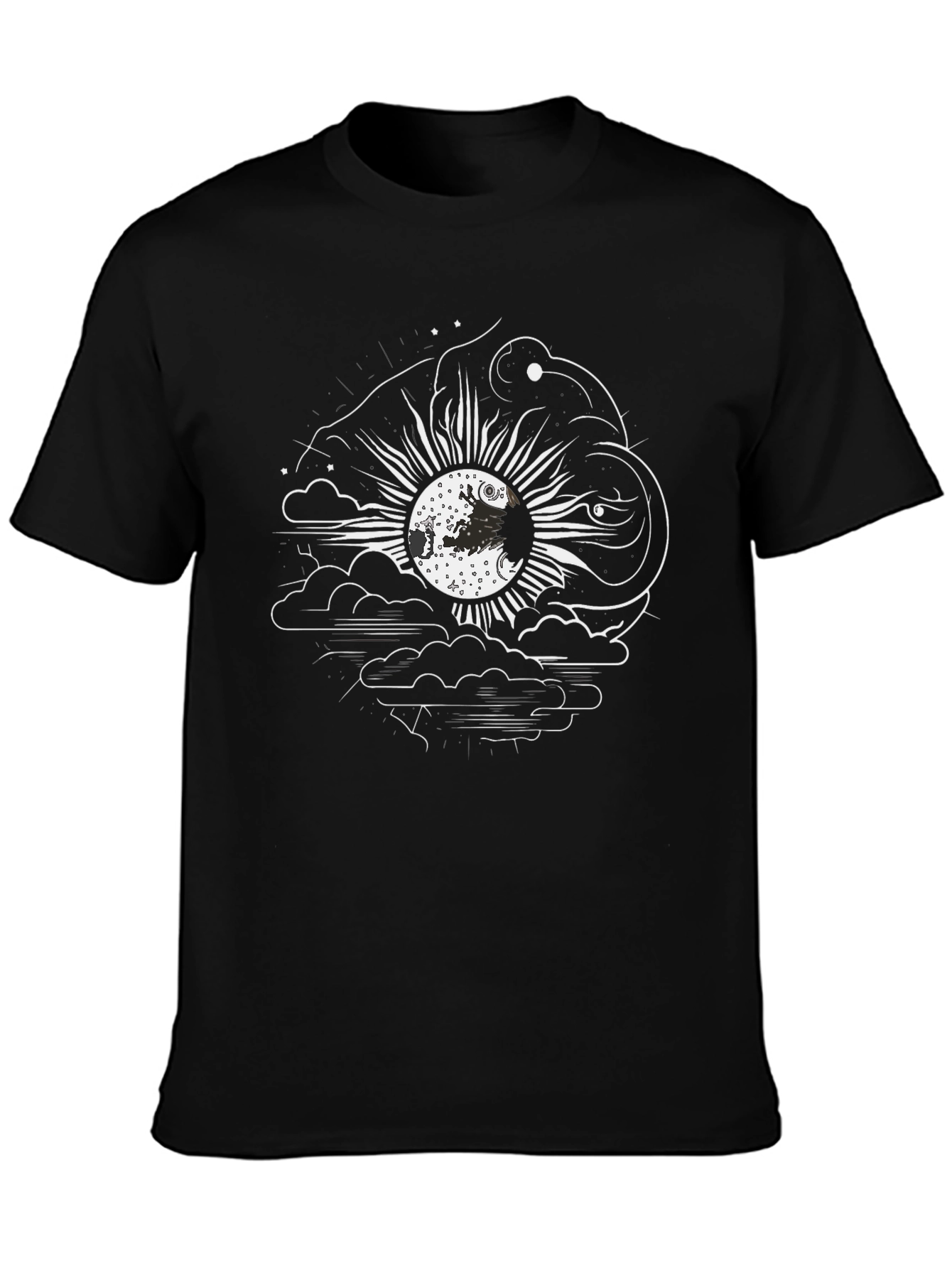 Mens Graphic Tee - Moon Elephant Design