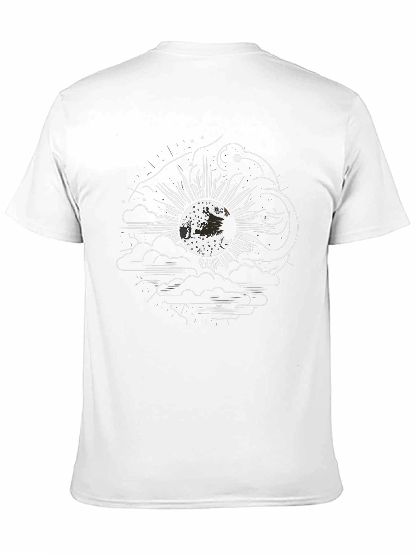 Mens Graphic Tee - Moon Elephant Design