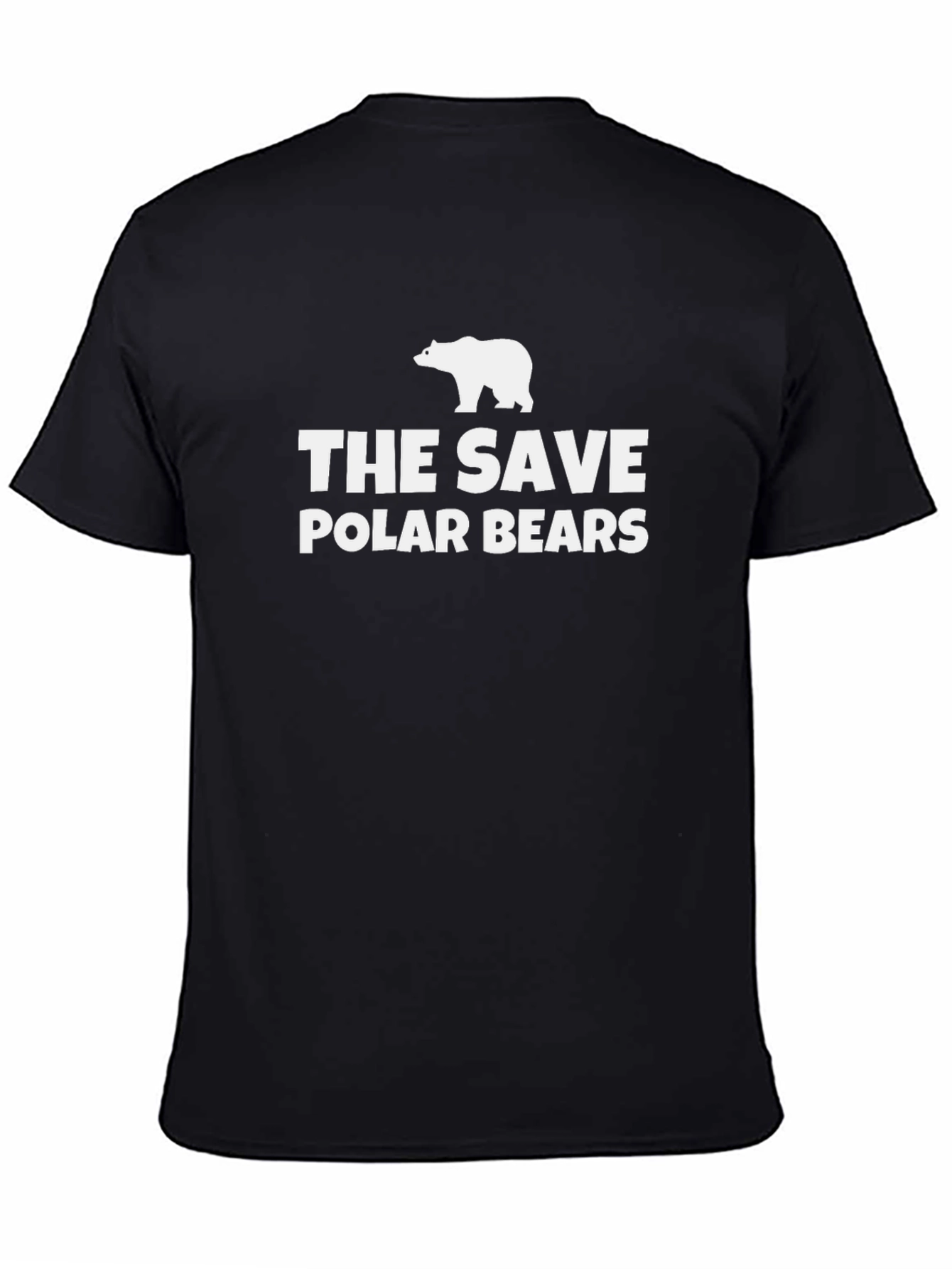 Save Polar Bears Graphic Tee - Black Cotton T-Shirt