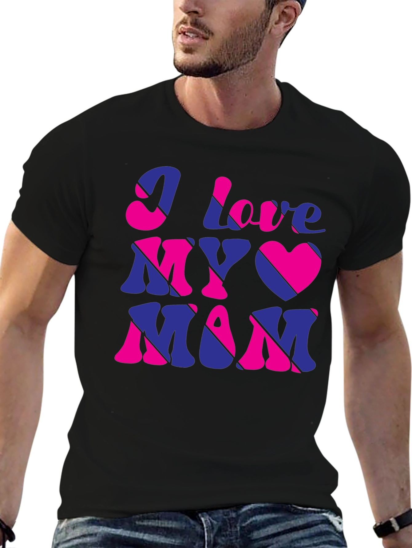 I Love My Mom Graphic T-Shirt