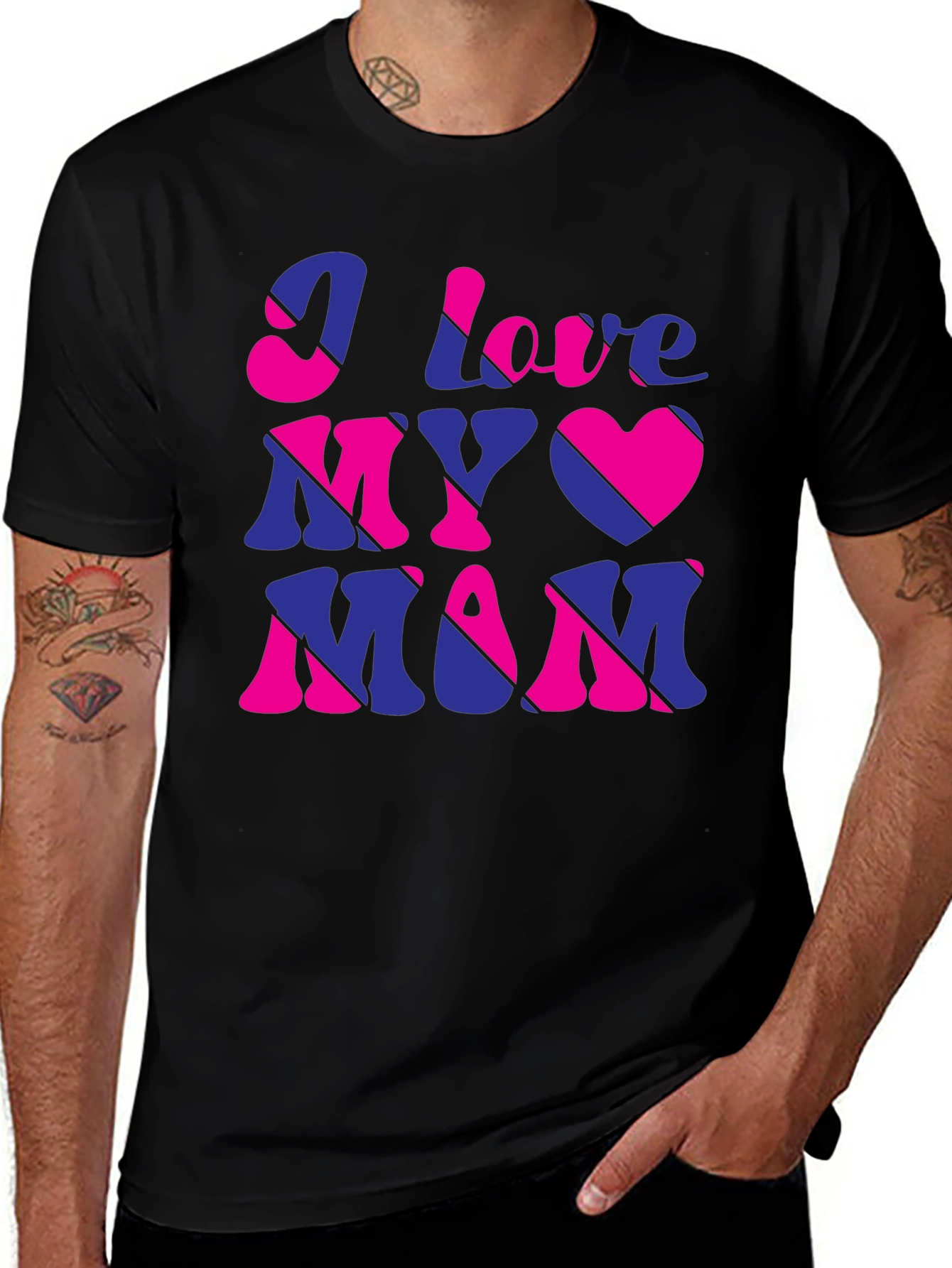 I Love My Mom Graphic T-Shirt