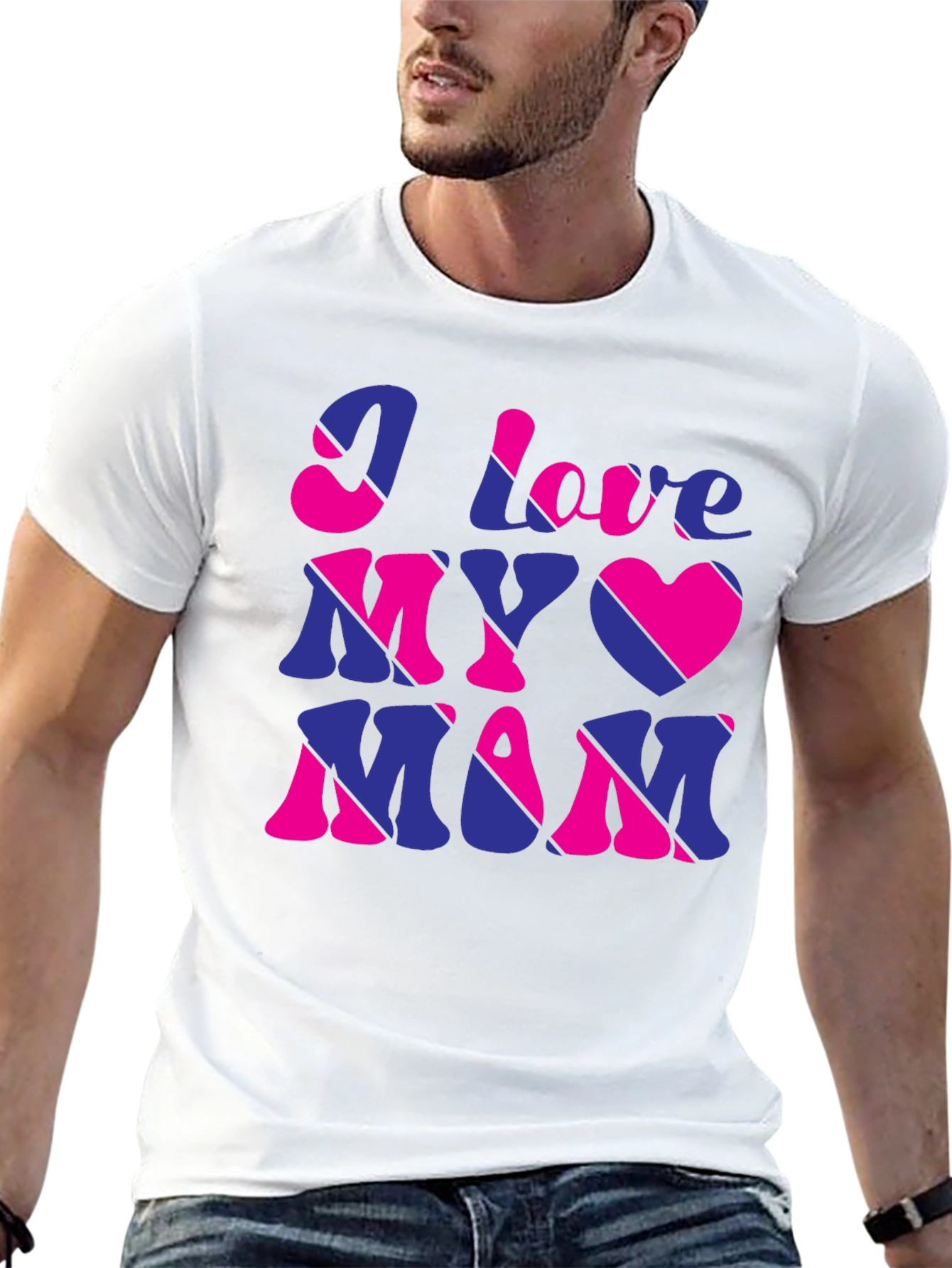 I Love My Mom Graphic T-Shirt