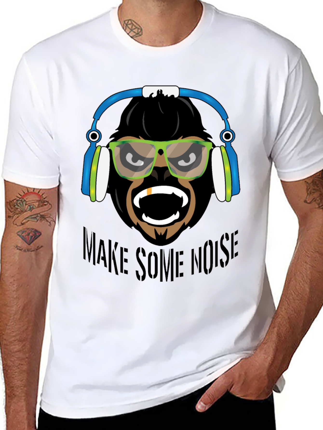 Make Some Noise Gorilla Graphic T-Shirt
