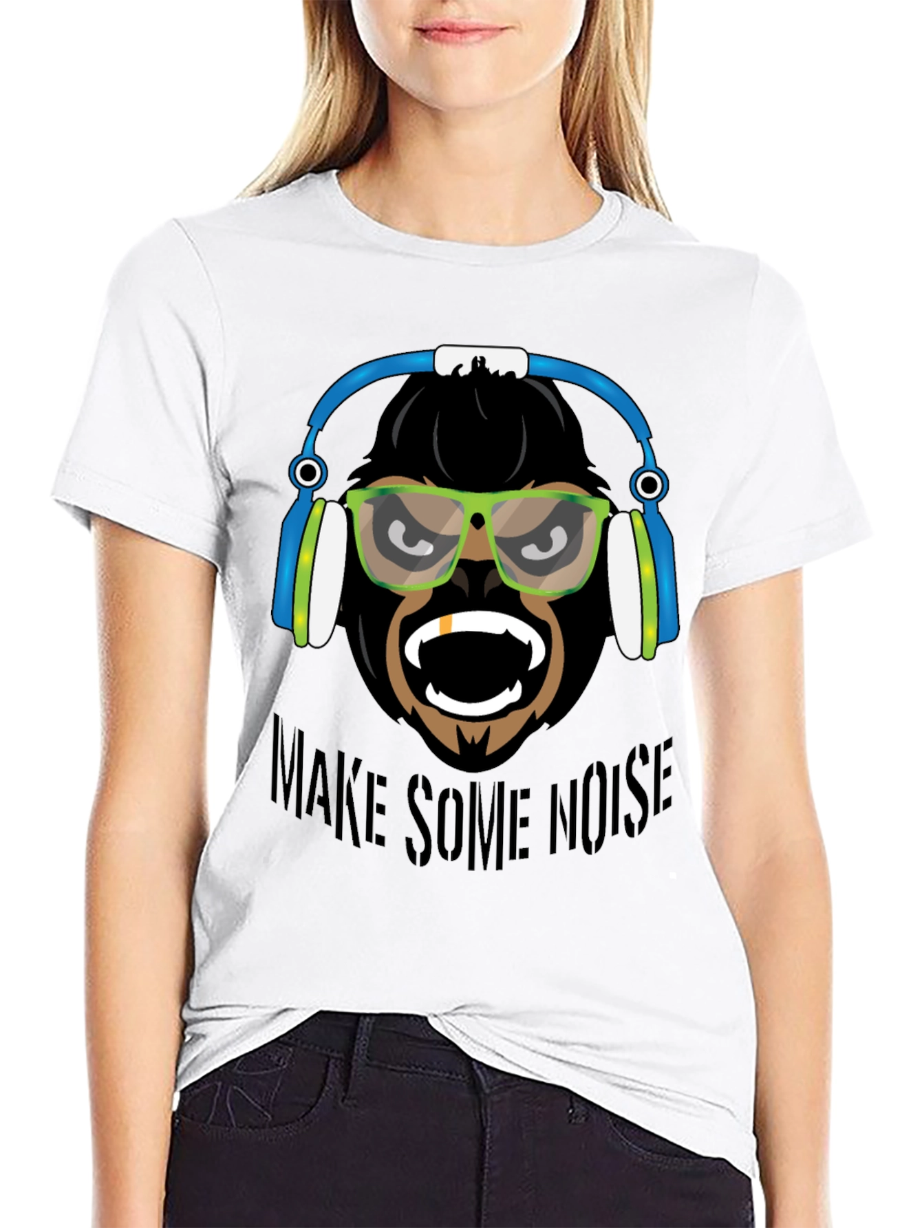 Make Some Noise Gorilla Graphic T-Shirt